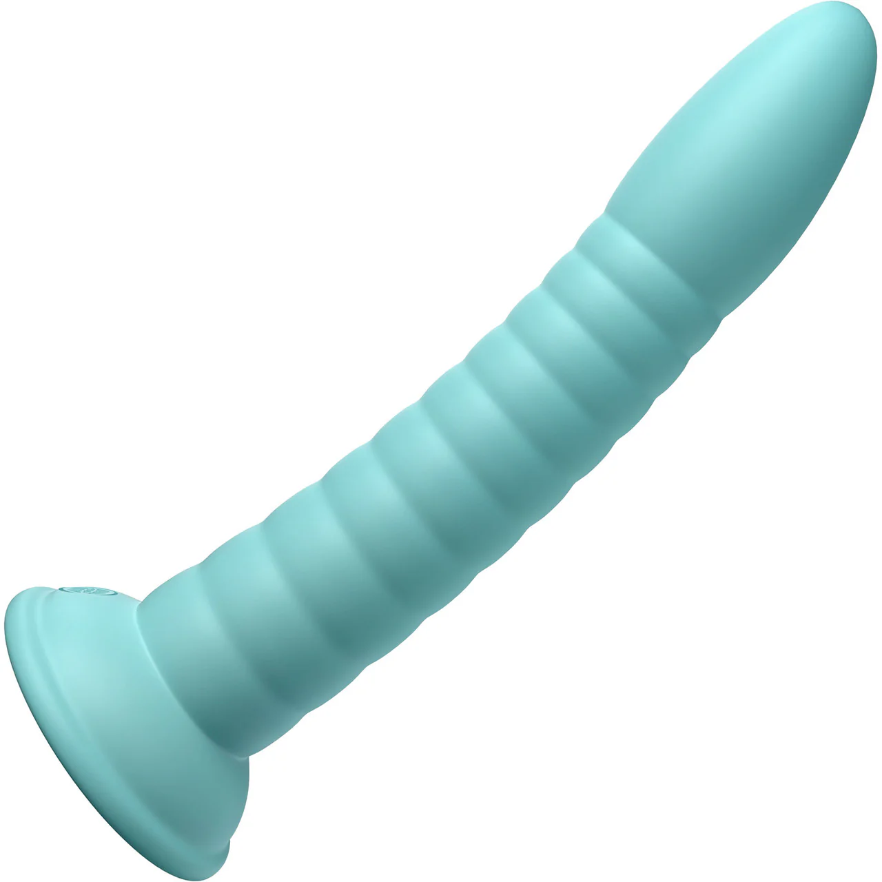 Dillio Platinum Wild Thing Silicone 7" Suction Cup Dildo - Teal - Image 3