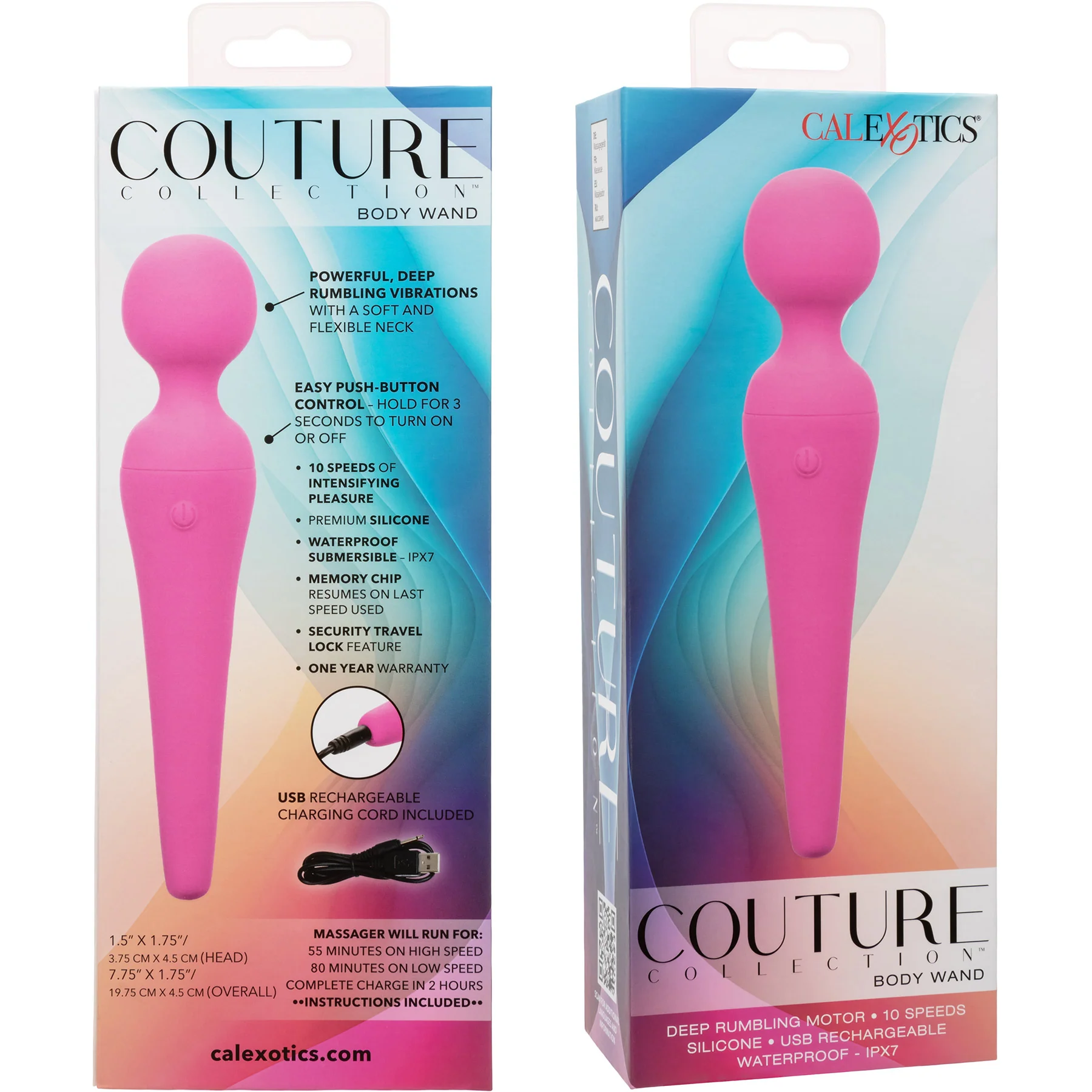 Couture Collection™ Body Wand Rechargeable Waterproof Vibrator By CalExotics - Image 10