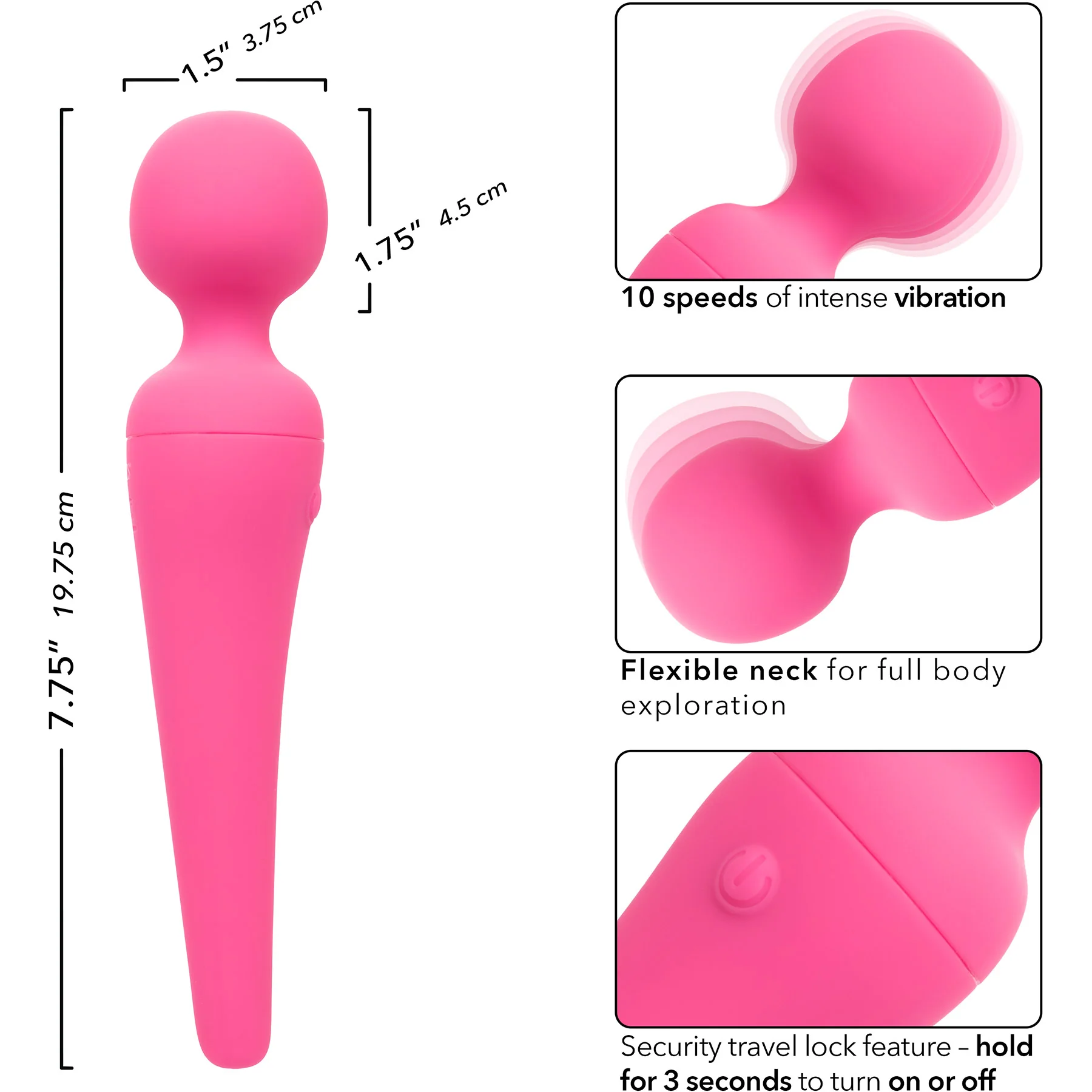 Couture Collection™ Body Wand Rechargeable Waterproof Vibrator By CalExotics - Image 9