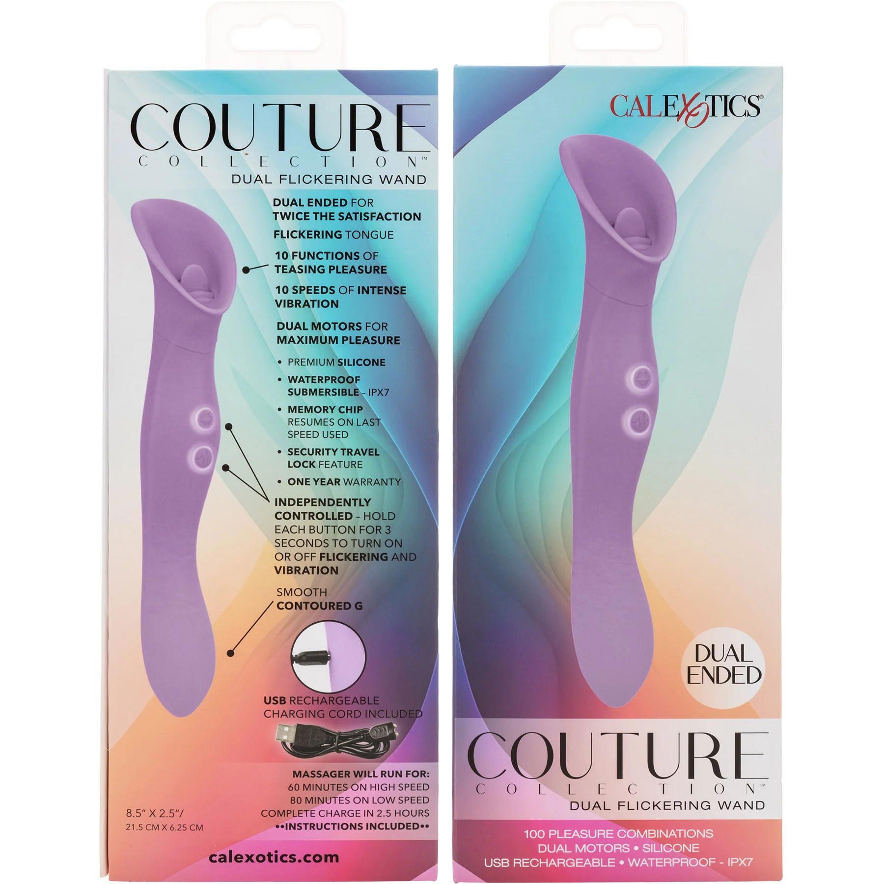 Couture Collection™ Dual Flickering Double Ended Silicone Wand By CalExotics - Image 7
