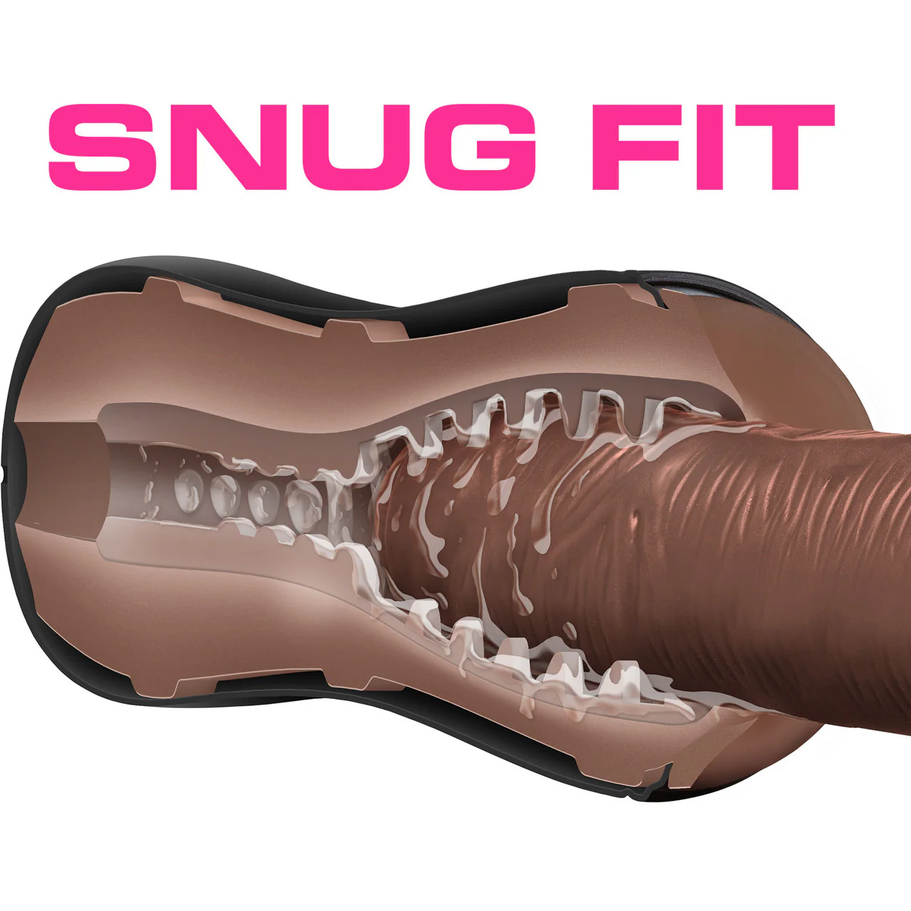 Coverboy The DJ Self Lubricating Anal Penis Stroker By Blush - Chocolate - Image 8