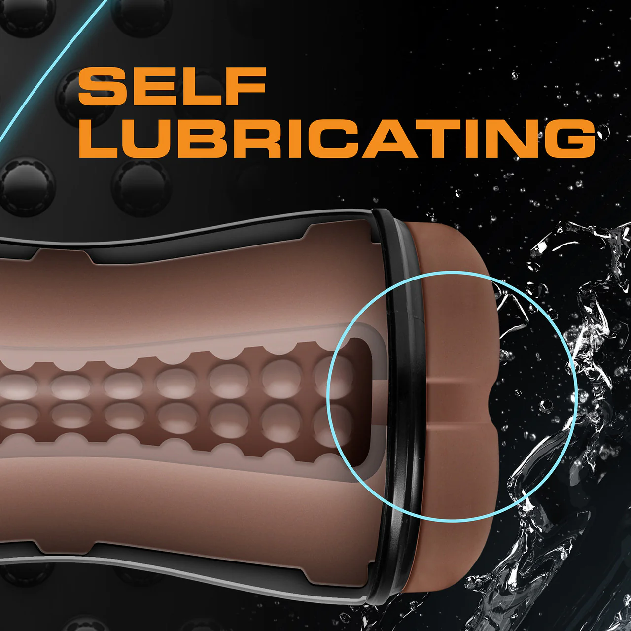 Coverboy The Mechanic Self Lubricating Anal Penis Stroker By Blush - Chocolate - Image 7