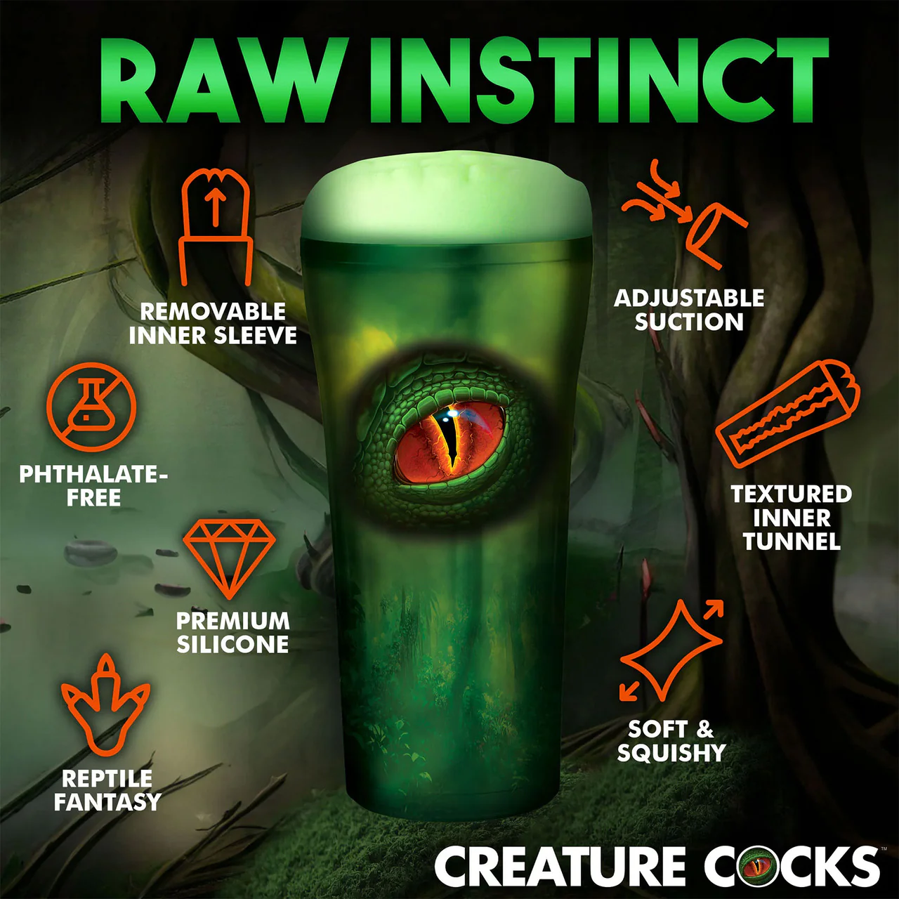Creature Cocks Raptor Reptile Stroker Fantasy Penis Masturbator - Image 14