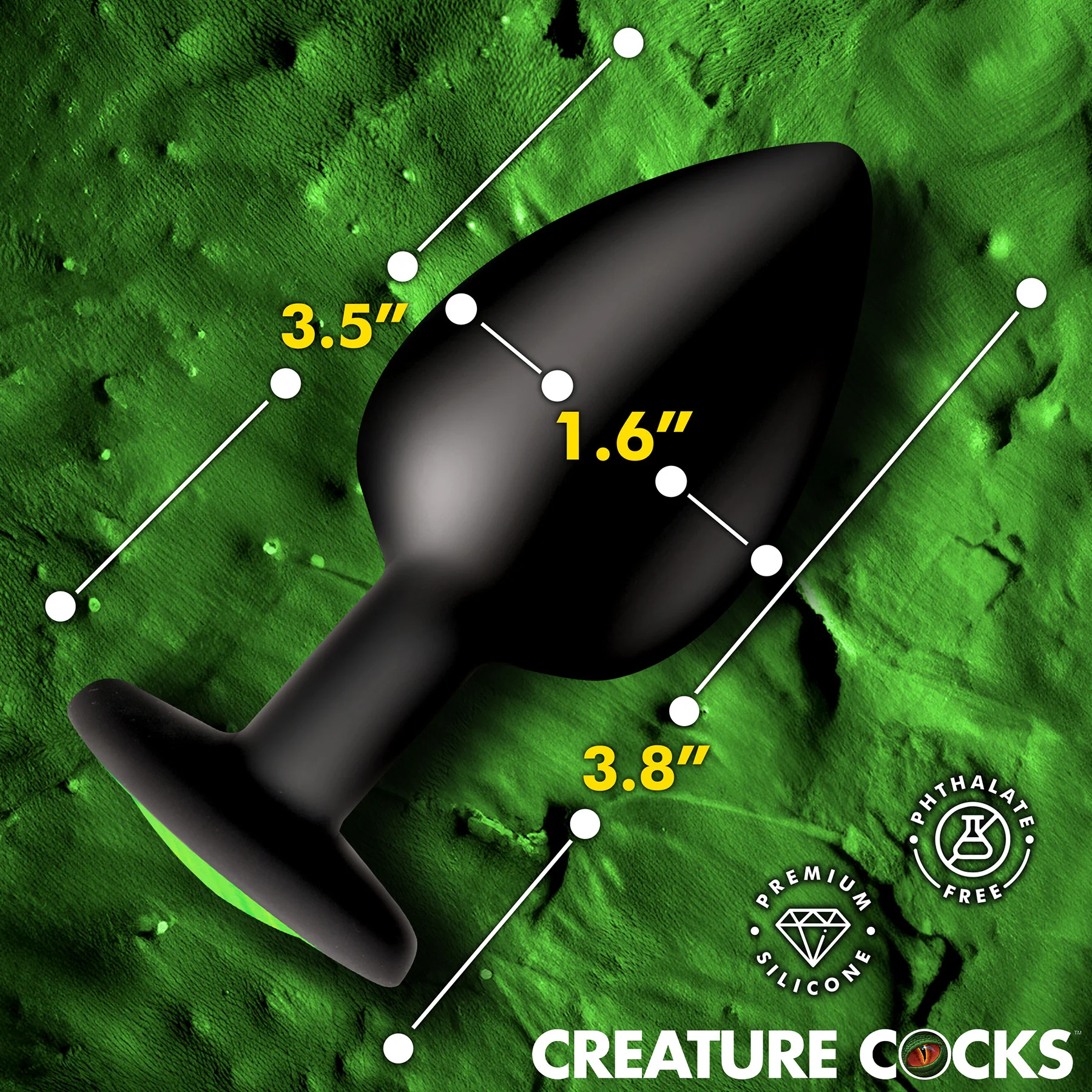 Creature Eye Green Eye Silicone Butt Plug By Creature Cocks - Image 22