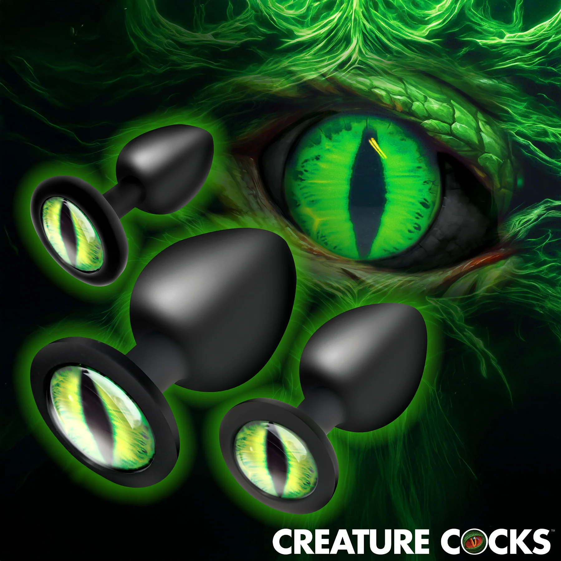 Creature Eye Green Eye Silicone Butt Plug By Creature Cocks - Image 27