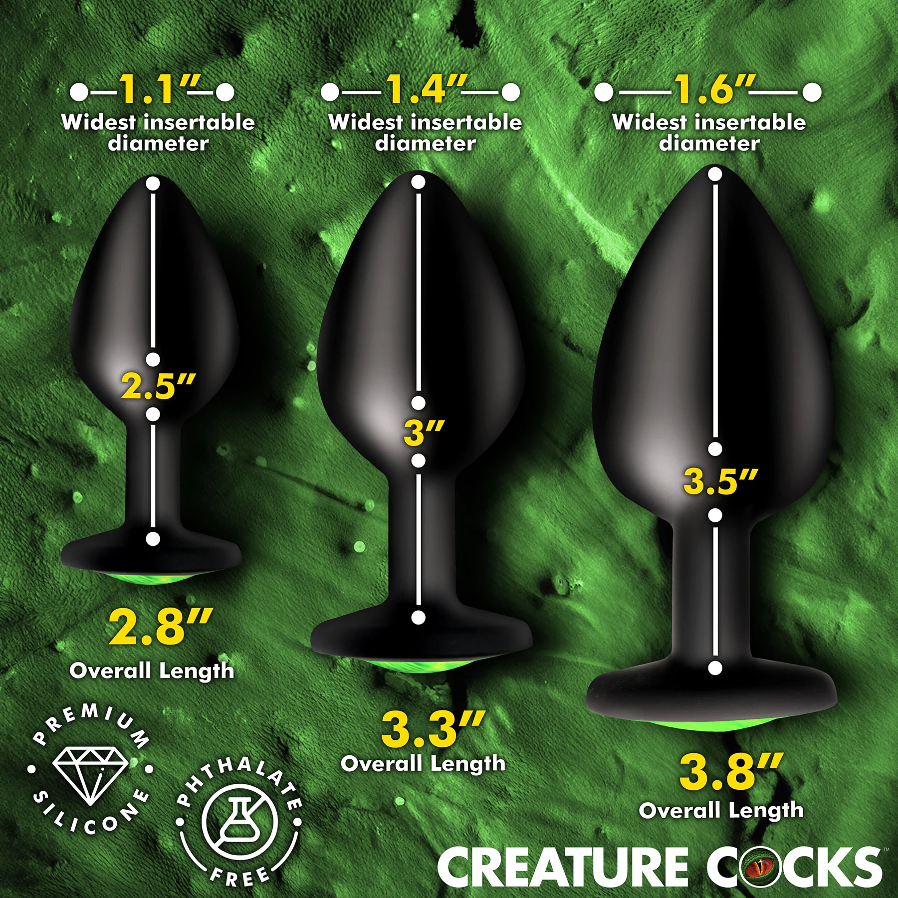Creature Eye Green Eye Silicone Butt Plug By Creature Cocks - Image 31