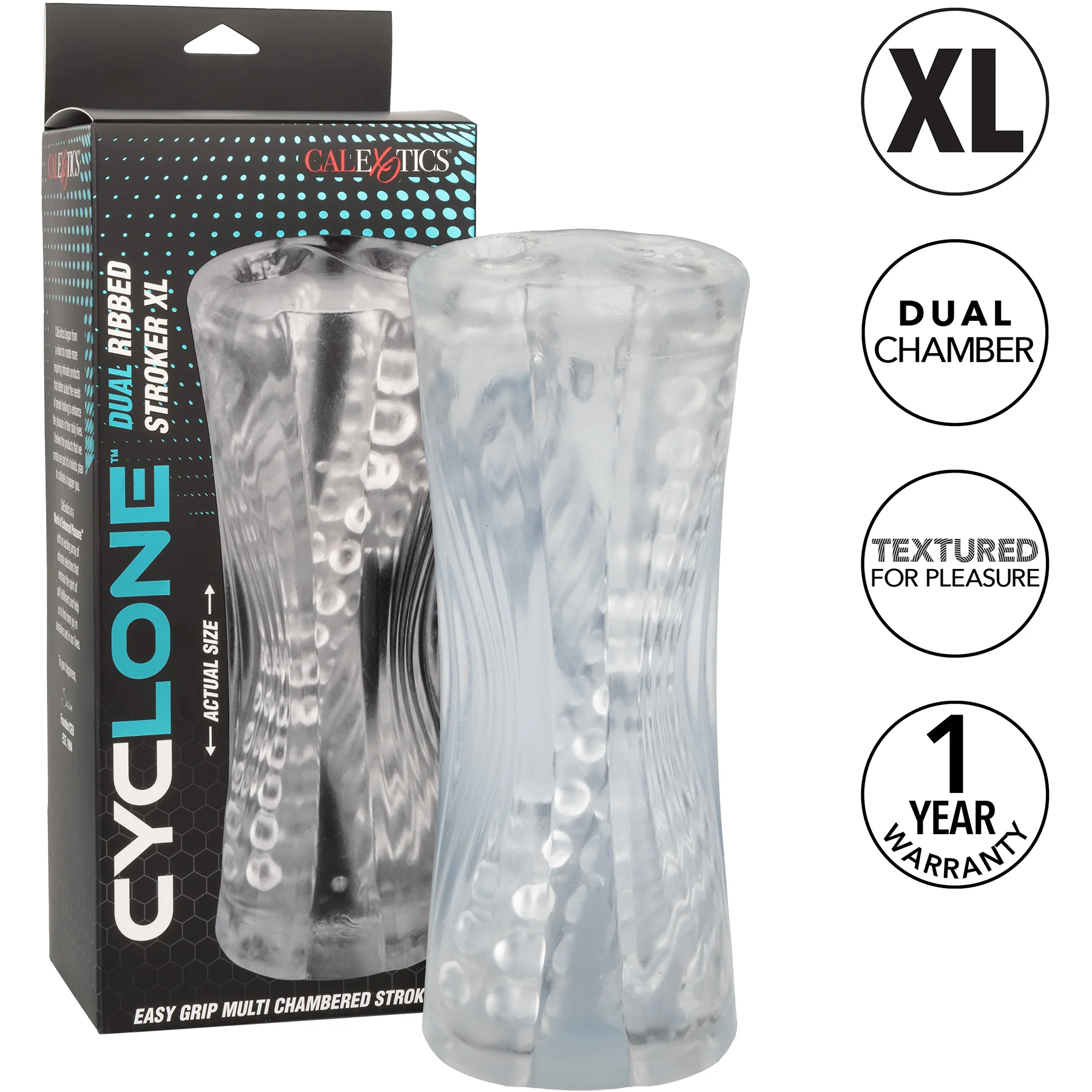 Cyclone™ Dual Ribbed Penis Stroker XL - Image 8