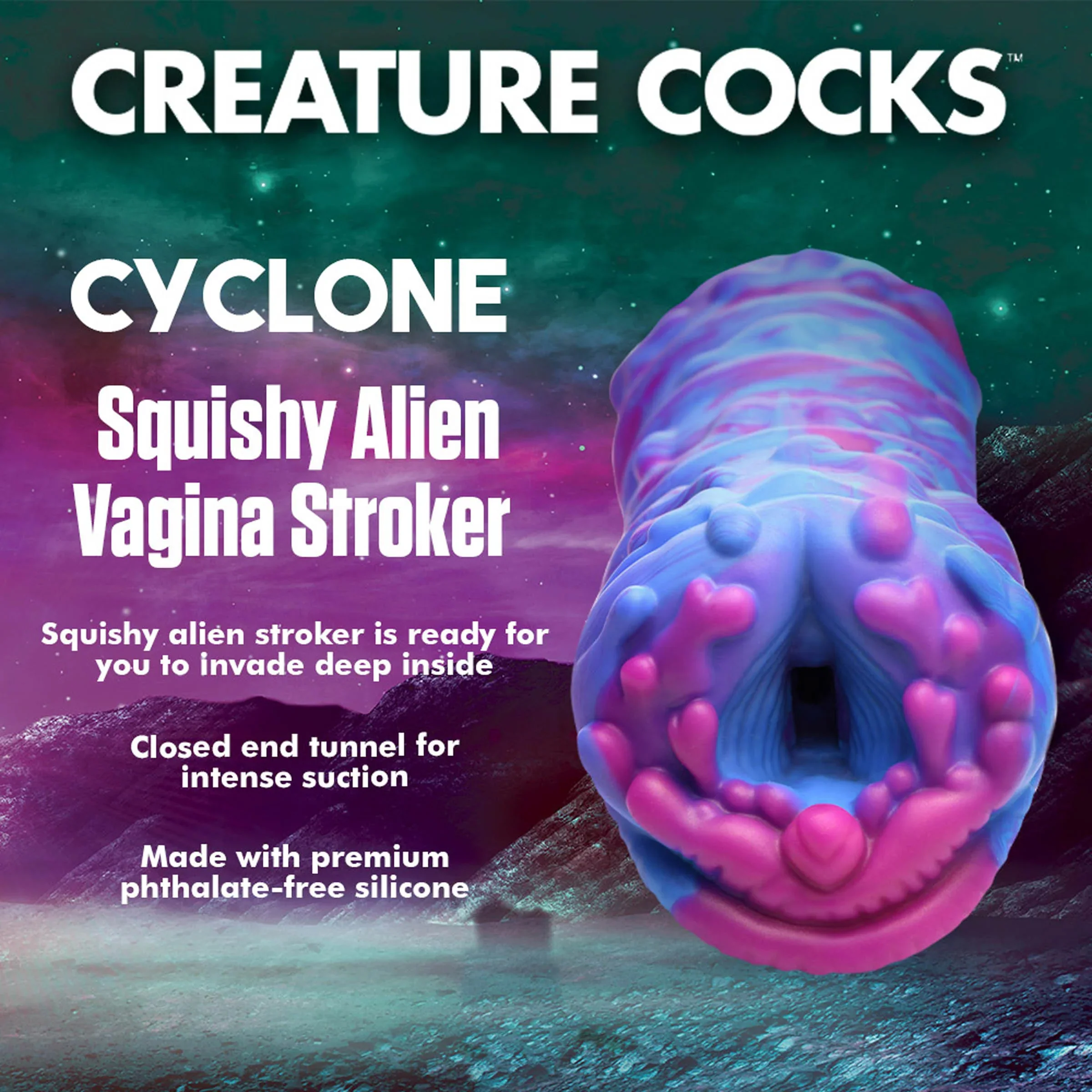 Cyclone Silicone Squishy Alien Vagina Stroker By Creature Cocks - Image 12