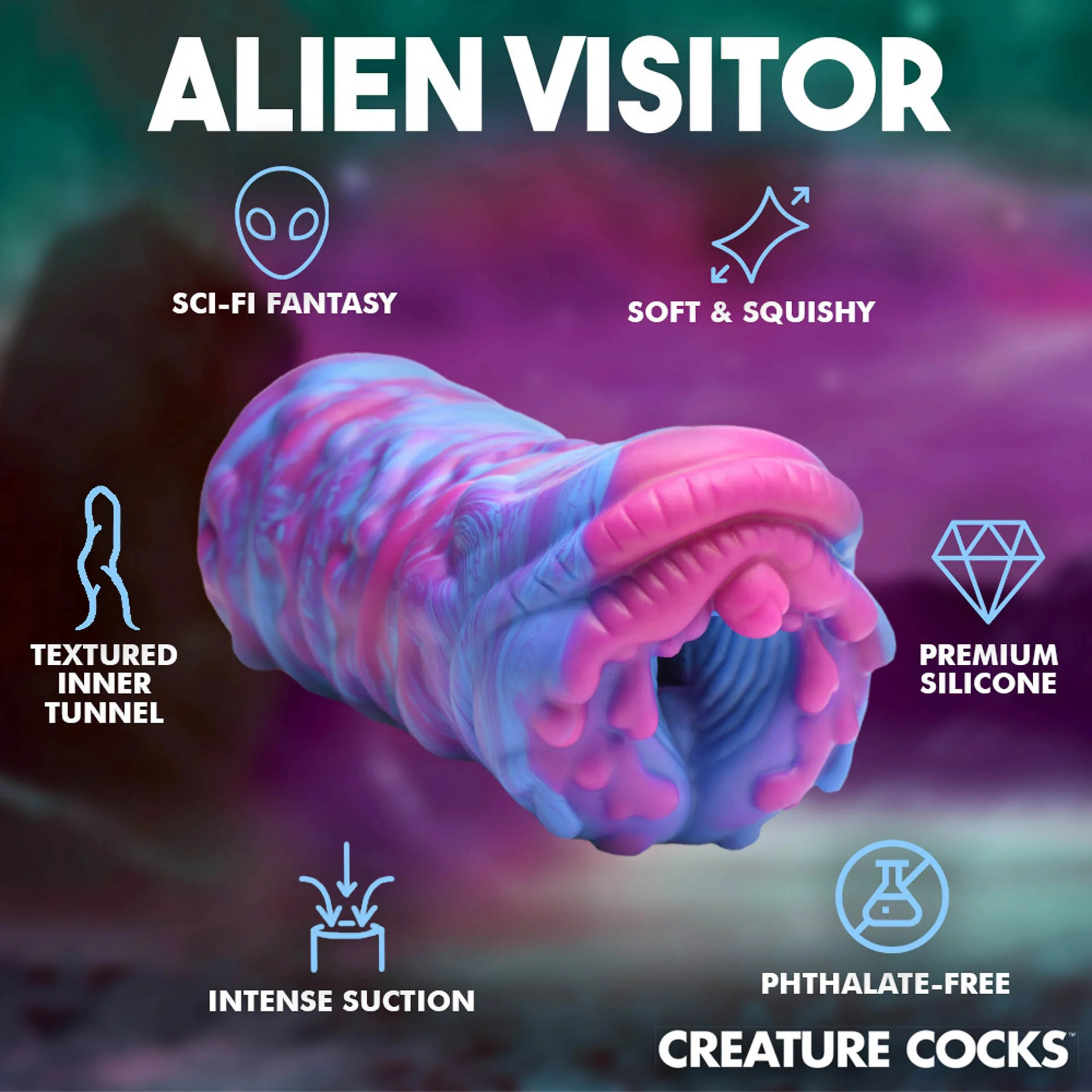 Cyclone Silicone Squishy Alien Vagina Stroker By Creature Cocks - Image 2