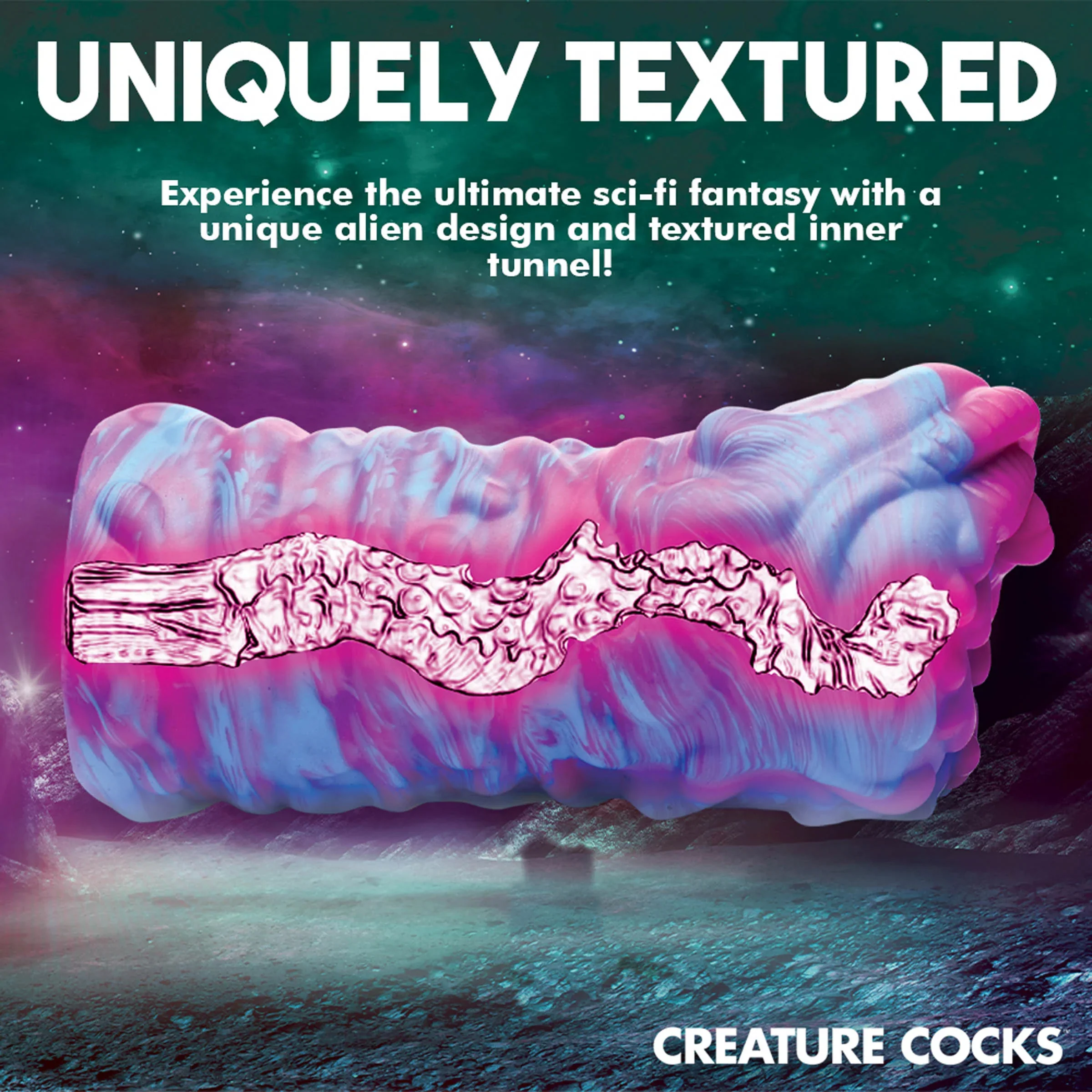 Cyclone Silicone Squishy Alien Vagina Stroker By Creature Cocks - Image 6