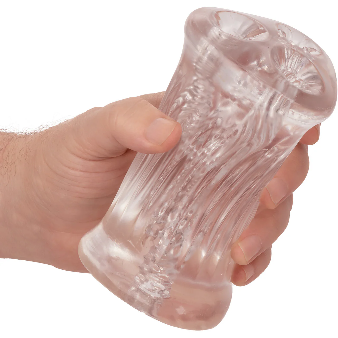 Cyclone Triple Chamber Easy Grip Penis Stroker By CalExotics - Clear - Image 2