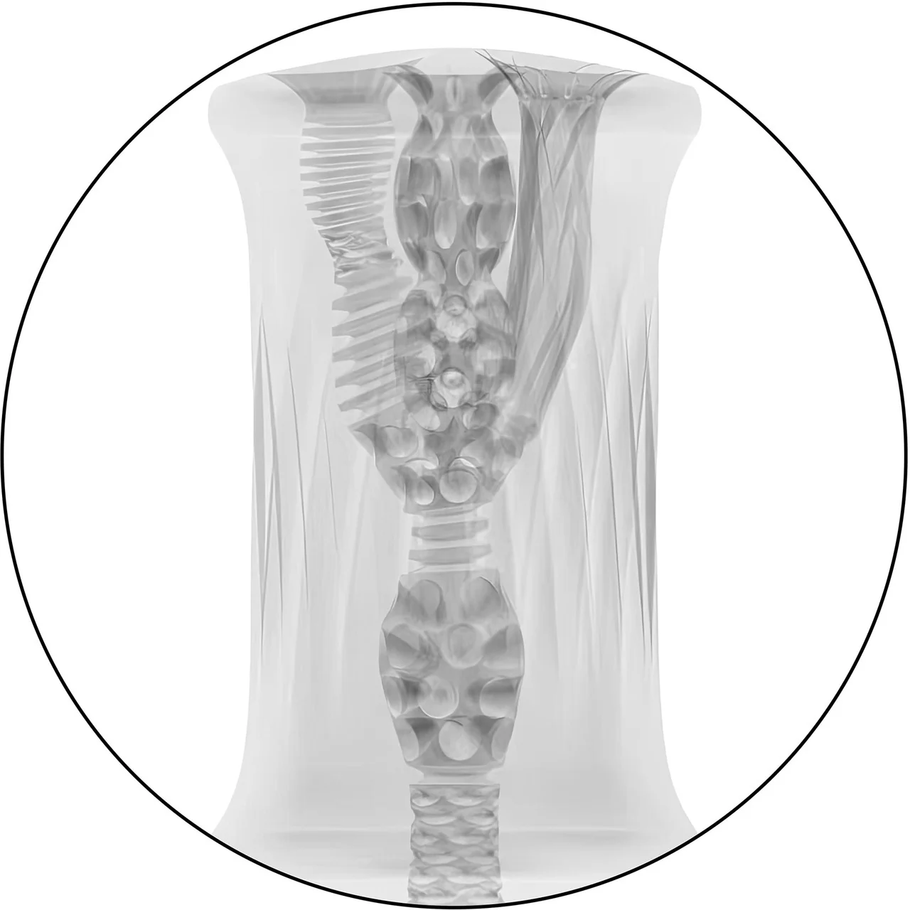 Cyclone Triple Chamber Easy Grip Penis Stroker By CalExotics - Clear - Image 9