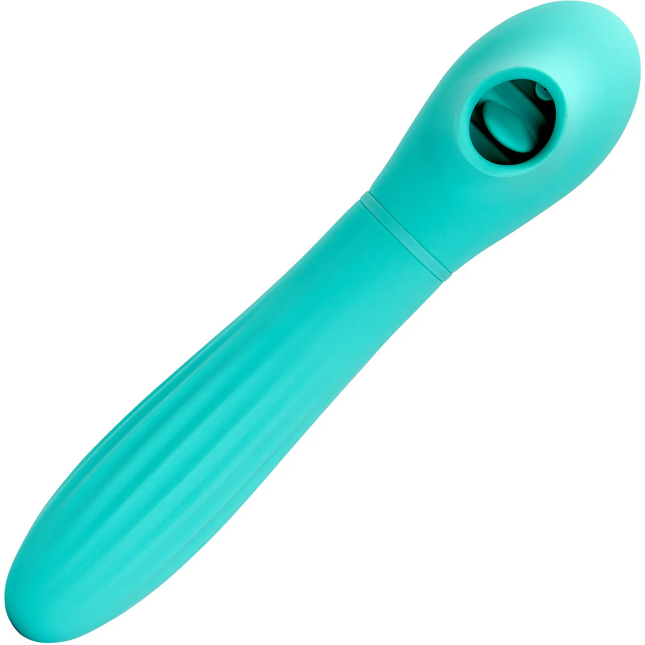 Daisy Triple Action Thrusting & Flickering Tongue Vibrator With Suction By Nu Sensuelle - Electric Blue - Image 3