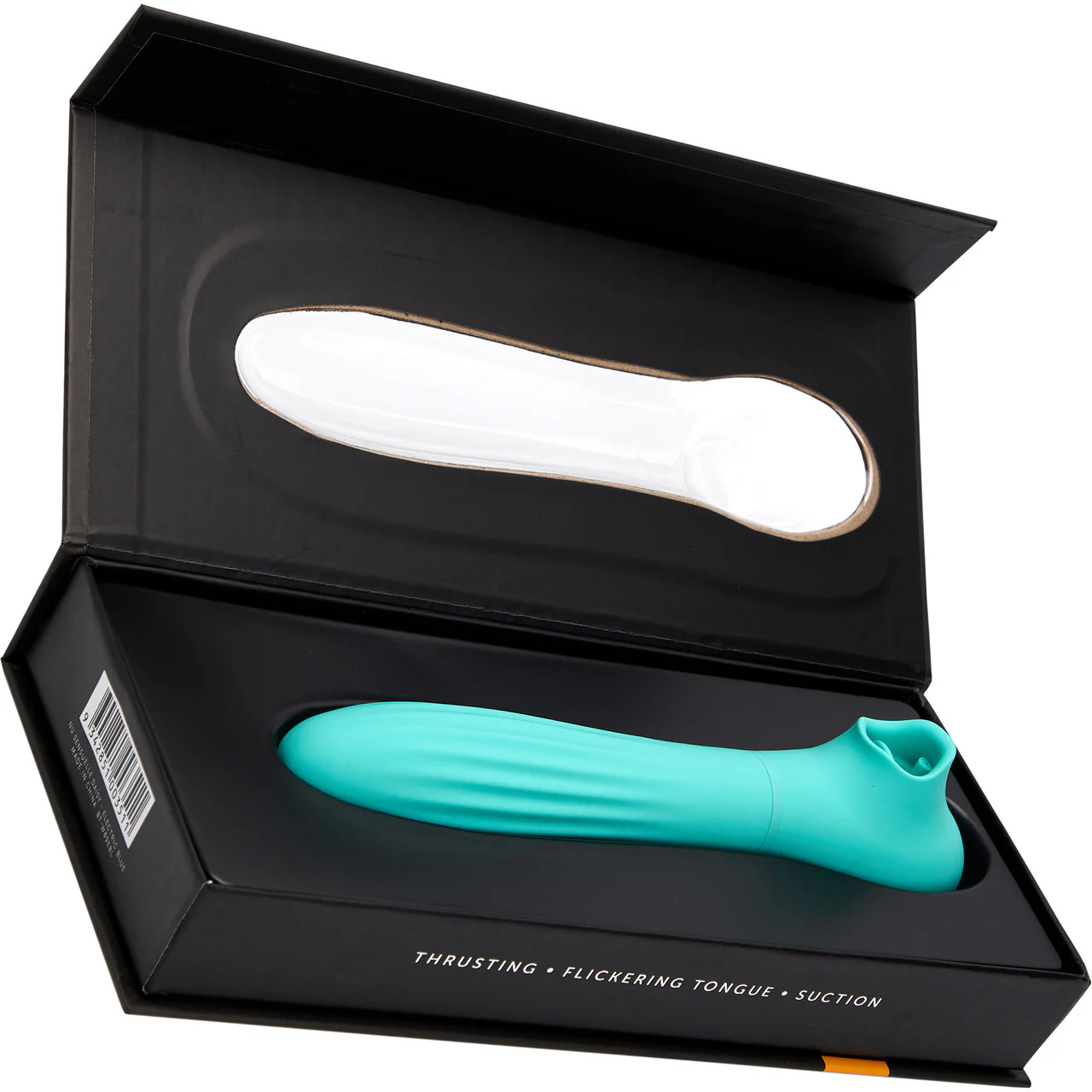 Daisy Triple Action Thrusting & Flickering Tongue Vibrator With Suction By Nu Sensuelle - Electric Blue - Image 5