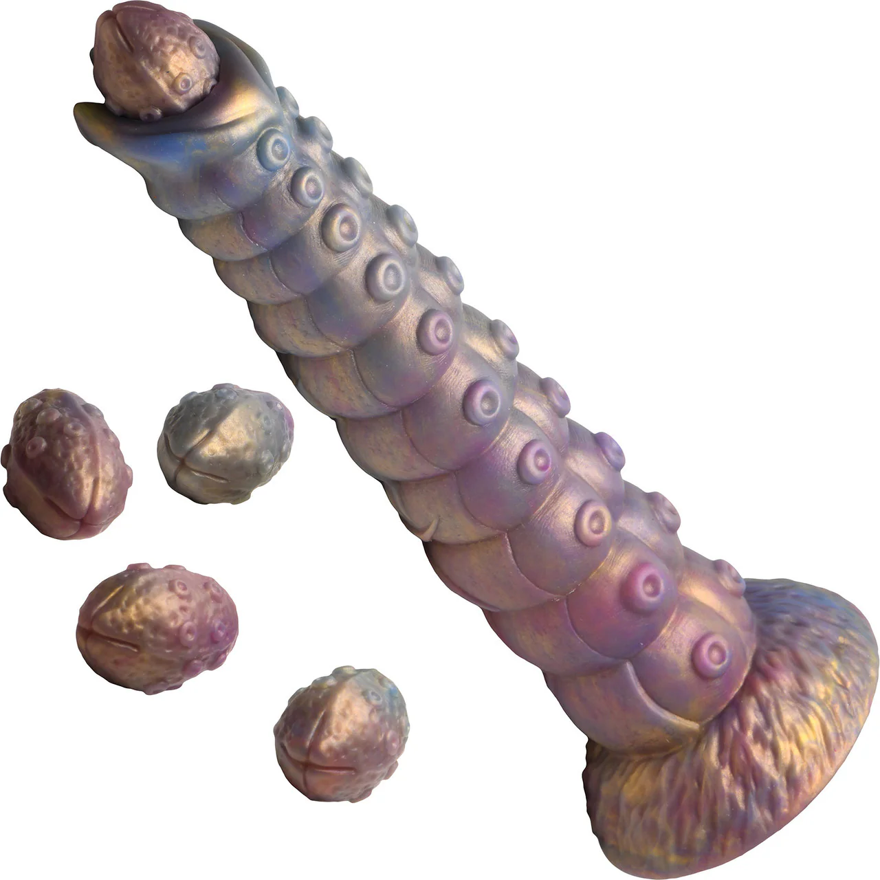 Deep Invader Tentacle 11.5" Silicone Ovipositor Dildo With Eggs By Creature Cocks - Image 4
