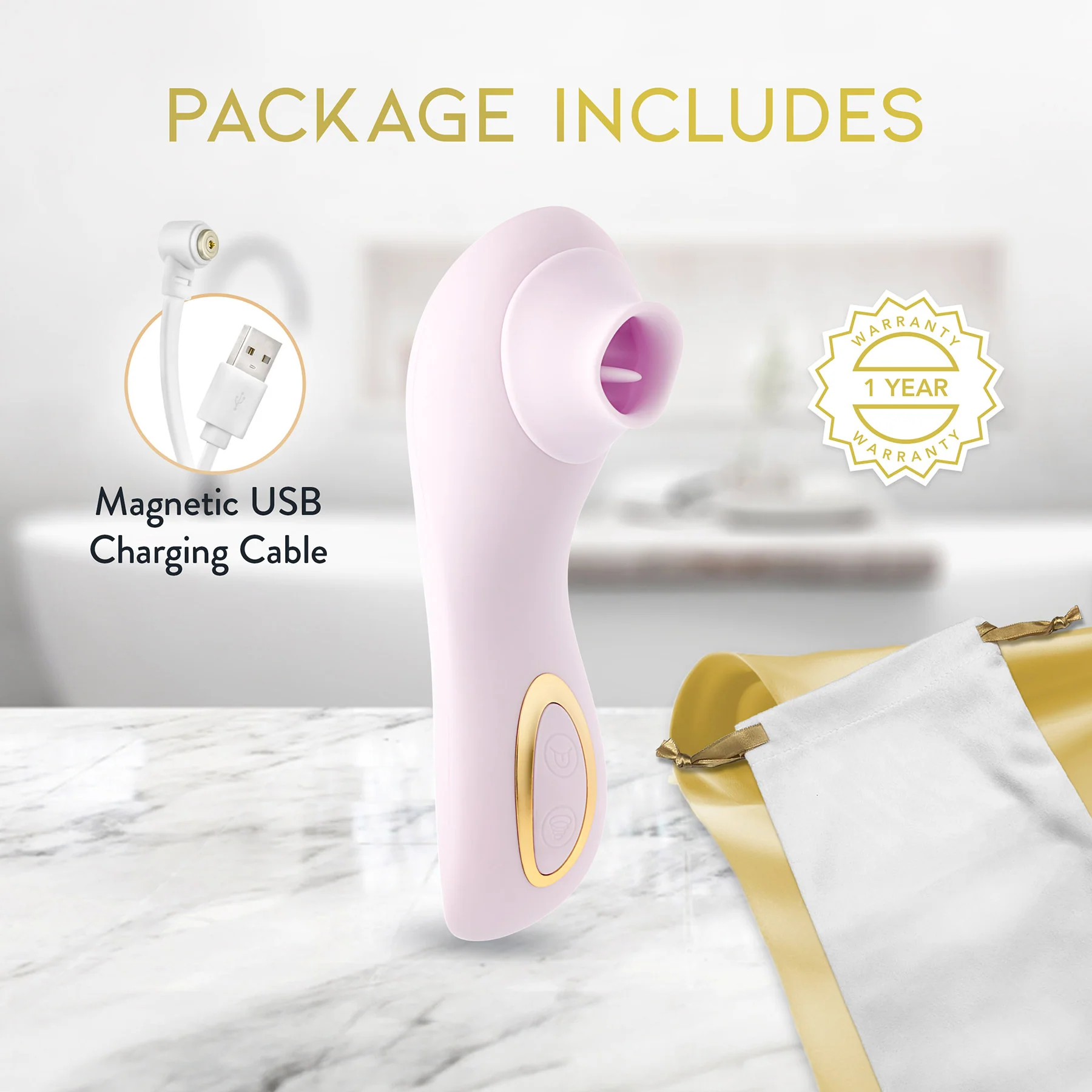 Délice Fleur Rechargeable Silicone Clitoral Suction Vibrator By Blush - Image 11