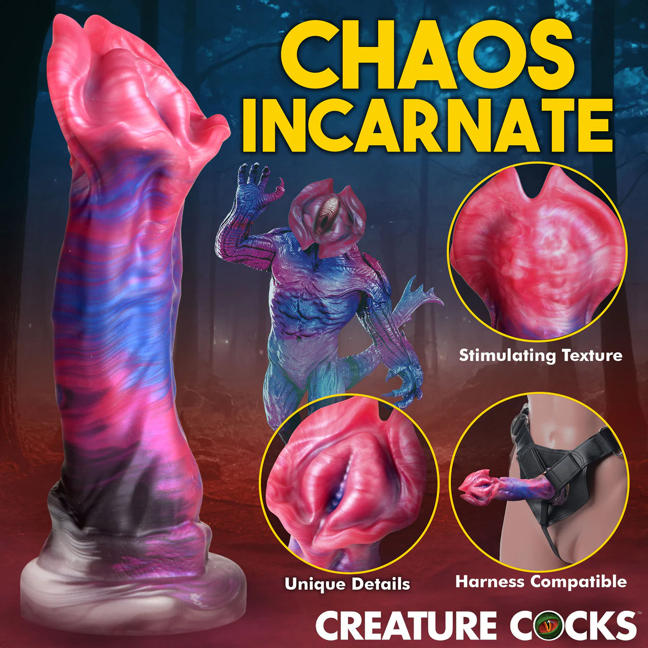 Demogorgon 9" Silicone Suction Cup Dildo By Creature Cocks - Image 14