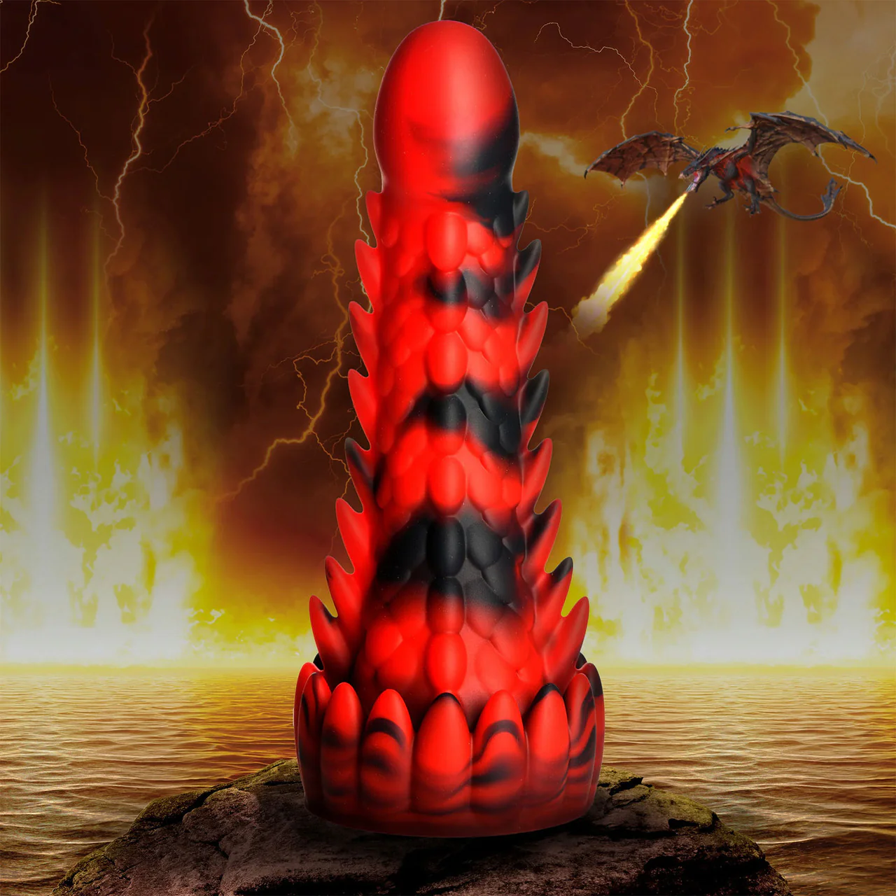 Demon Rising Scaly Dragon 8" Silicone Suction Cup Dildo By Creature Cocks - Image 17