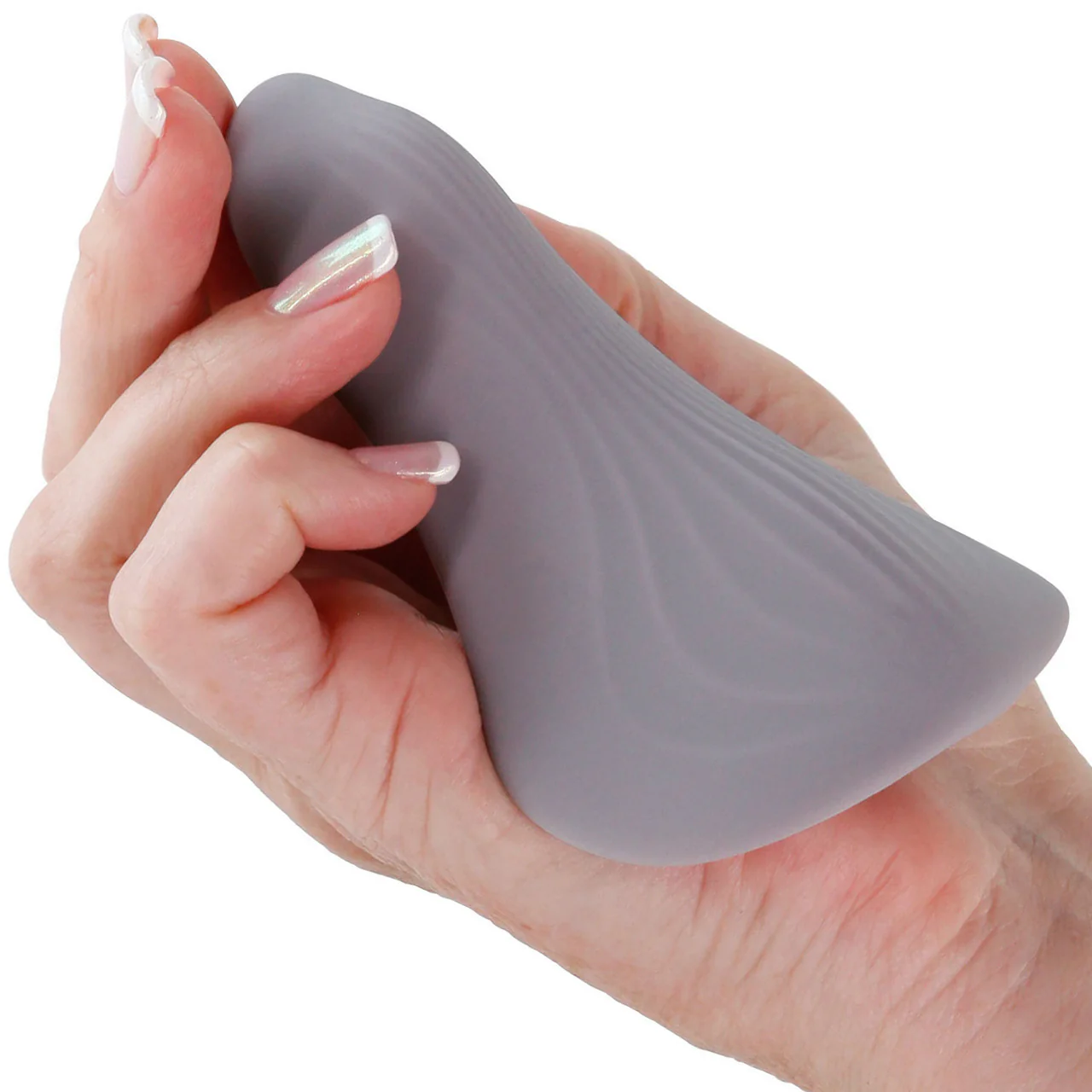Desire Mantra Rechargeable Silicone Panty Vibrator With Remote - Gray - Image 2