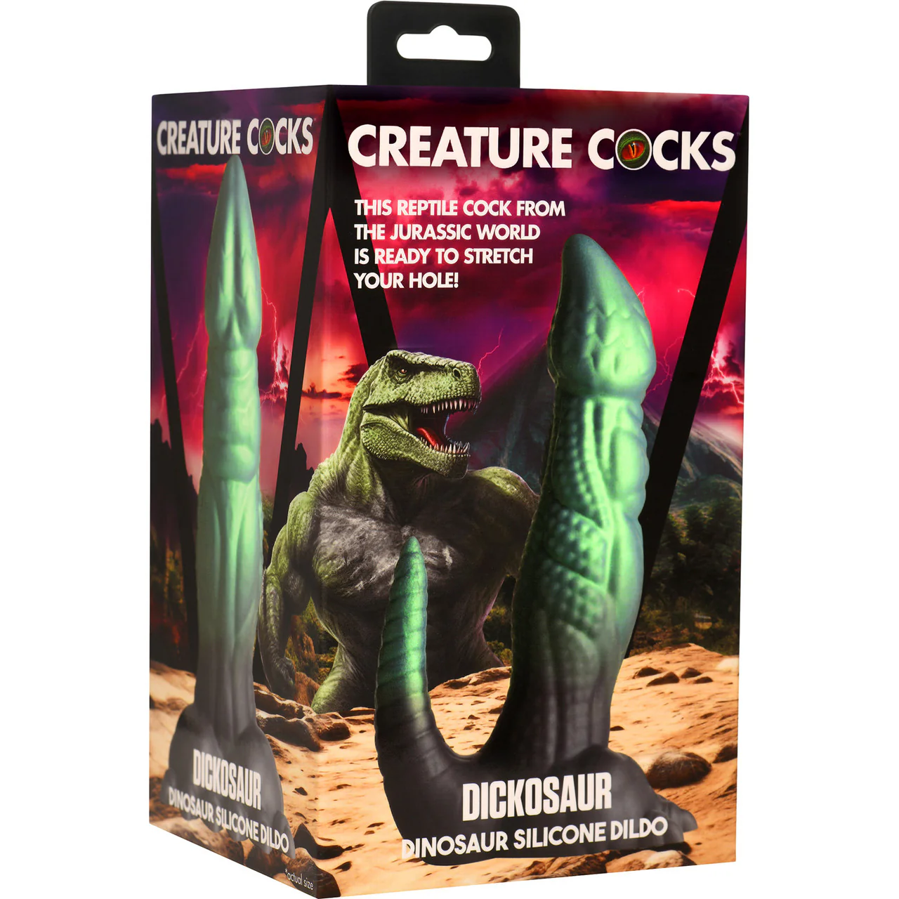 Dickosaur 7.25" Silicone Dual Stimulation Suction Cup Dildo By Creature Cocks - Image 11
