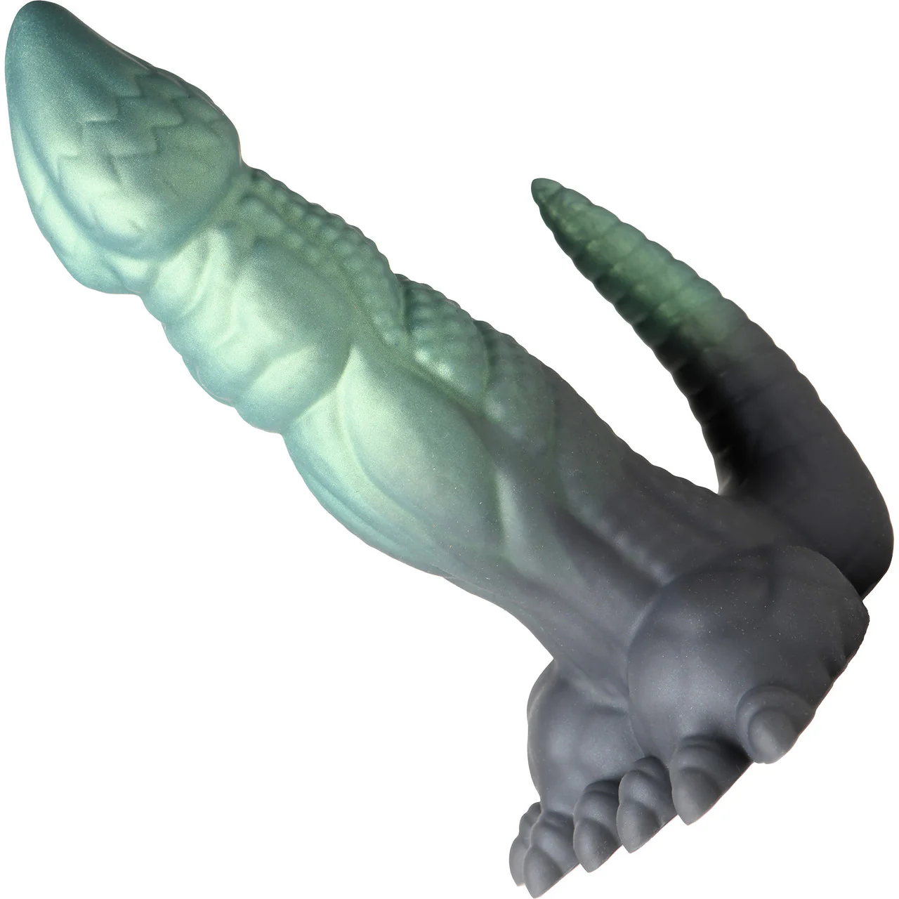 Dickosaur 7.25" Silicone Dual Stimulation Suction Cup Dildo By Creature Cocks - Image 2
