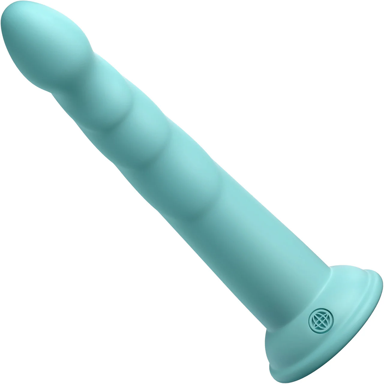 Dillio Platinum Slim Seven Silicone 7" Suction Cup Dildo - Teal - Image 2