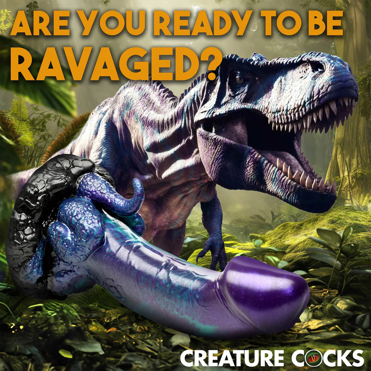 Dino-Dick 7.25" Silicone Suction Cup Dildo By Creature Cocks - Large - Image 8