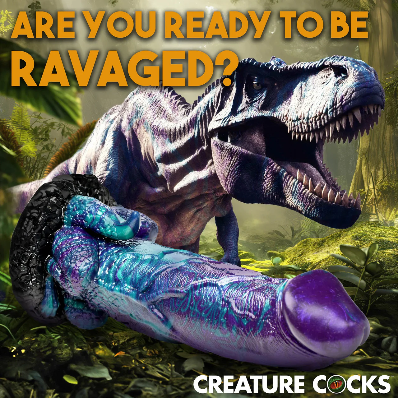 Dino-Dick 9" Silicone Suction Cup Dildo By Creature Cocks - XL - Image 8