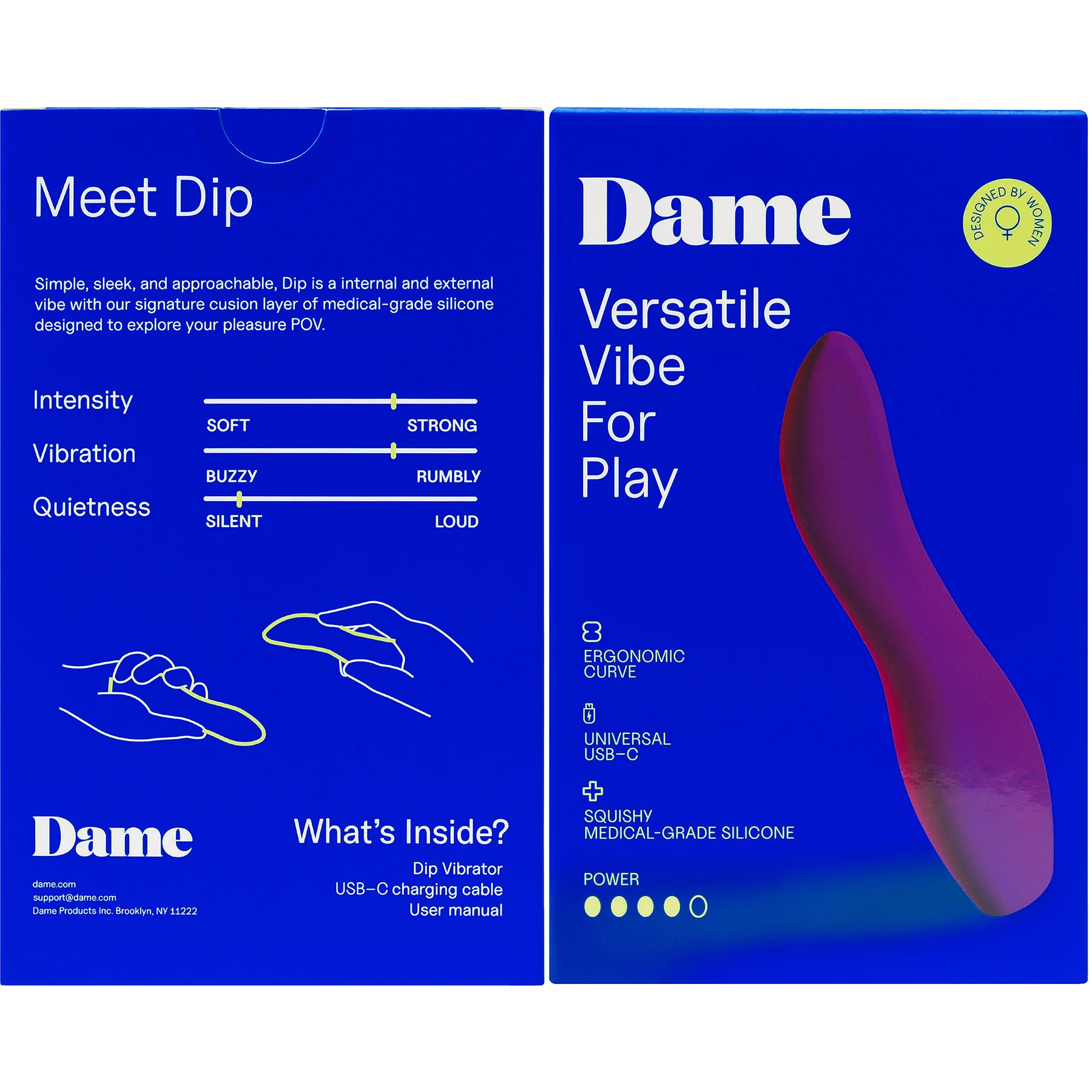 DIP 2.0 Silicone Rechargeable Waterproof Vibrator by Dame - Image 19