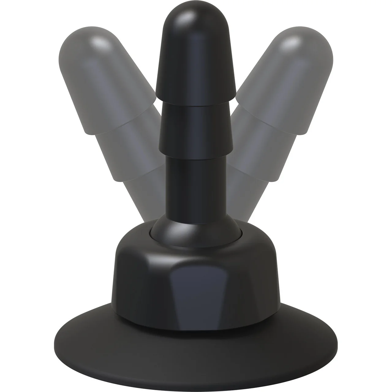 Vac-U-Lock Black Deluxe 360° Swivel Suction Cup Plug - Image 2