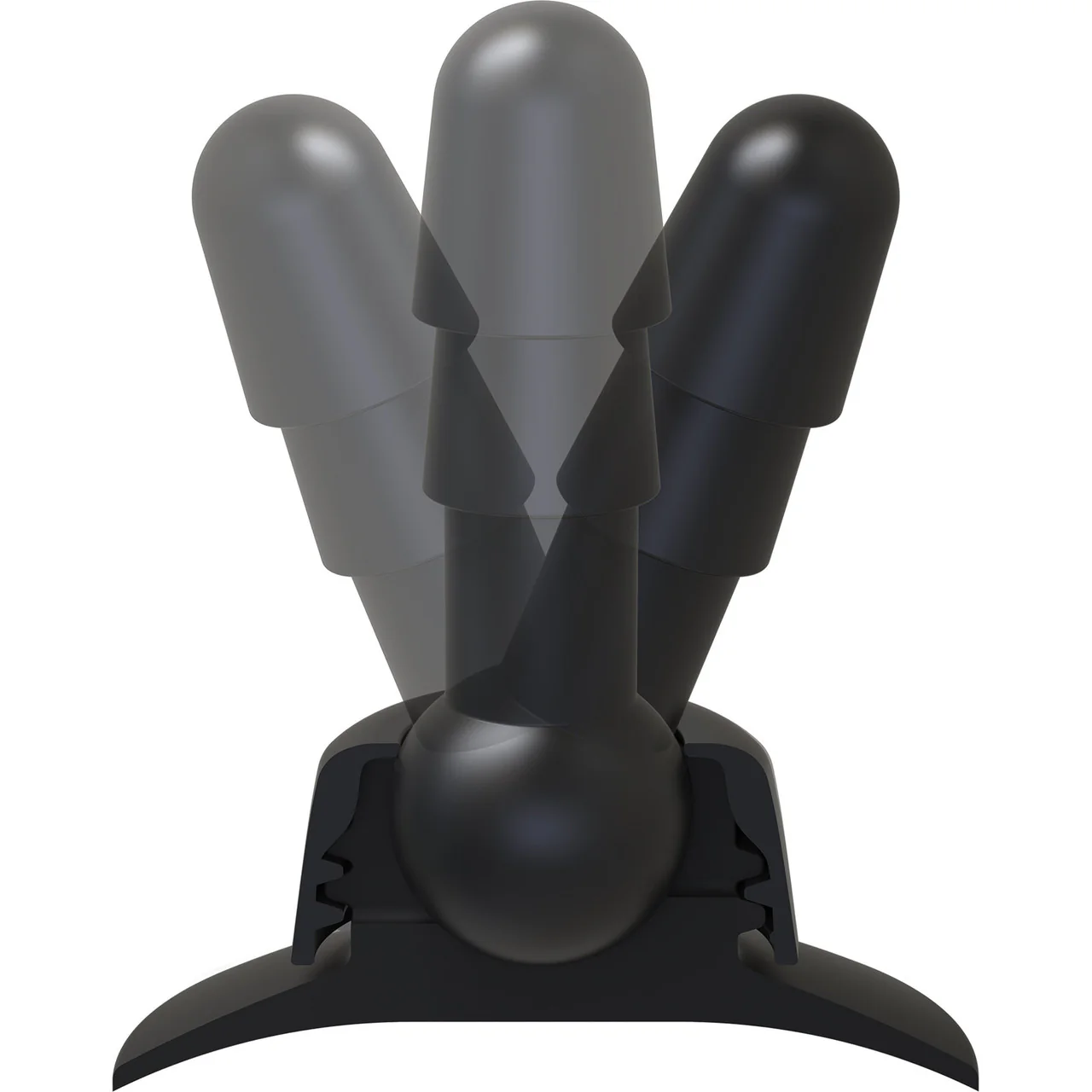 Vac-U-Lock Black Deluxe 360° Swivel Suction Cup Plug - Image 4