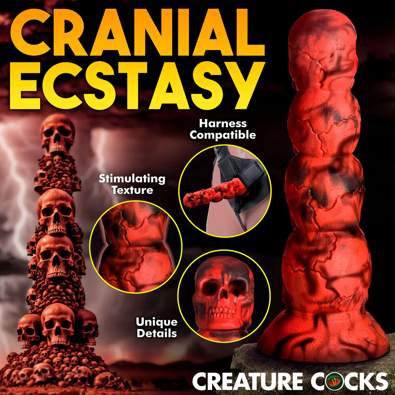 Doom 9.5" Silicone Suction Cup Dildo By Creature Cocks - Image 11
