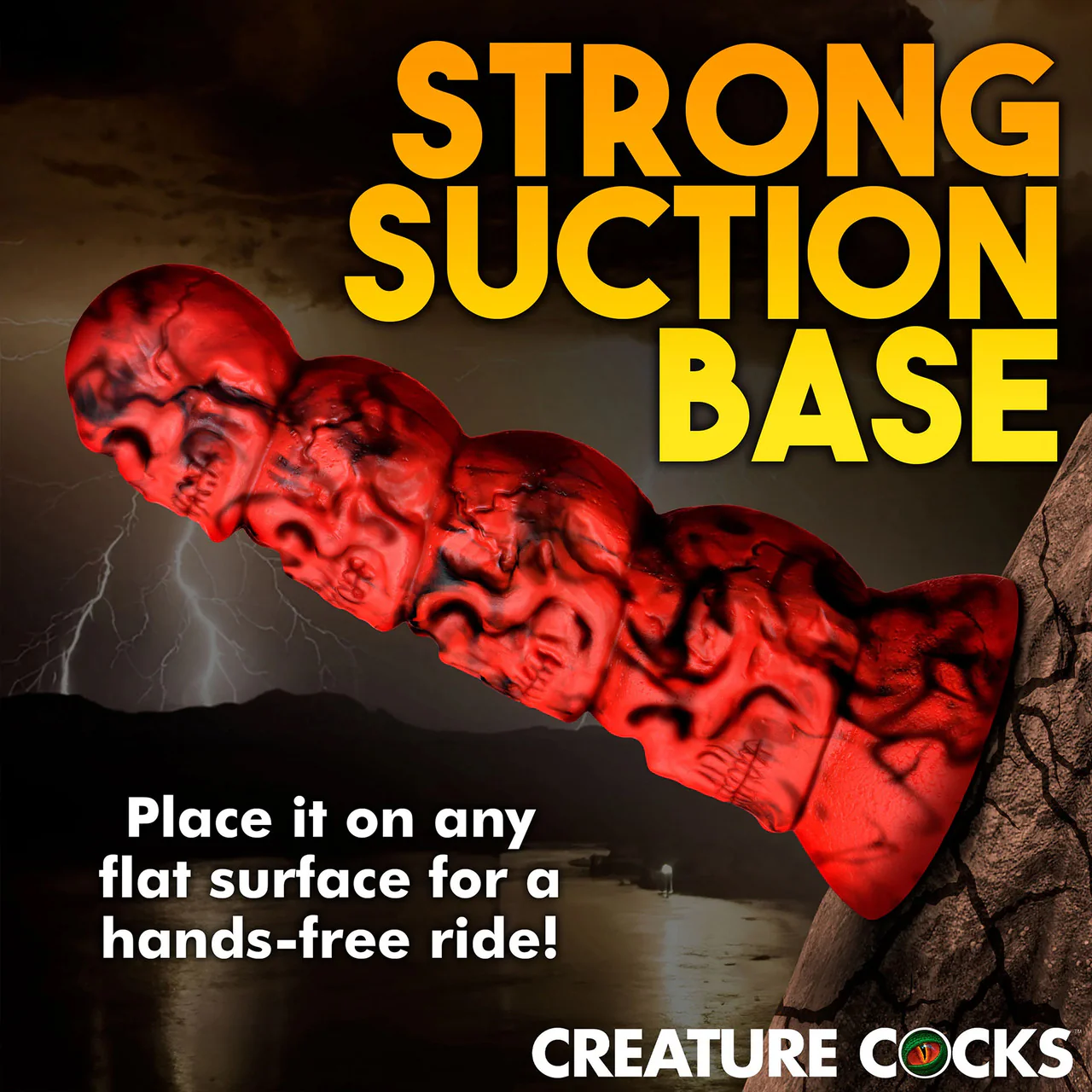 Doom 9.5" Silicone Suction Cup Dildo By Creature Cocks - Image 9
