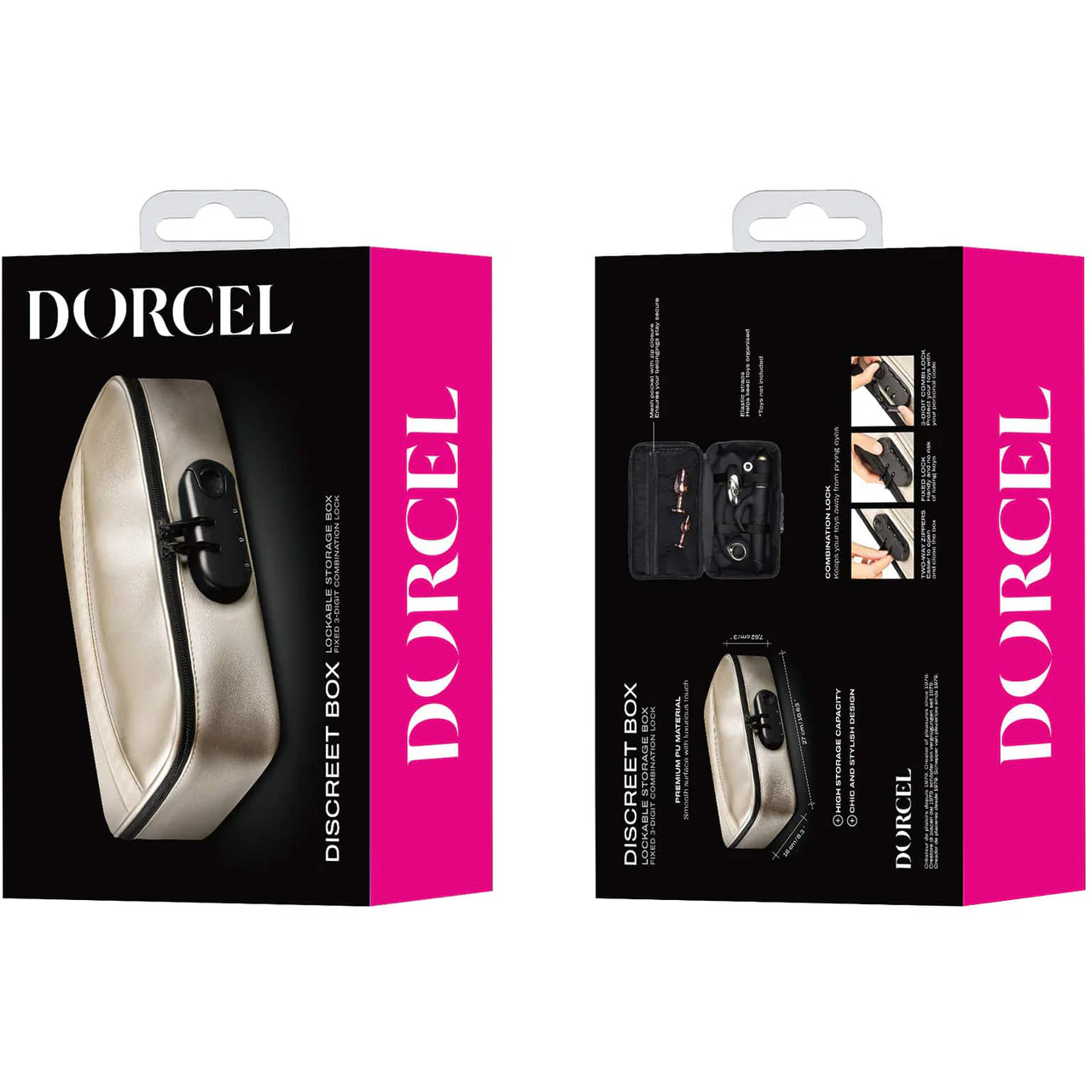 Dorcel Discreet Toy Storage Box With Combination Lock - Luxury Gold - Image 10