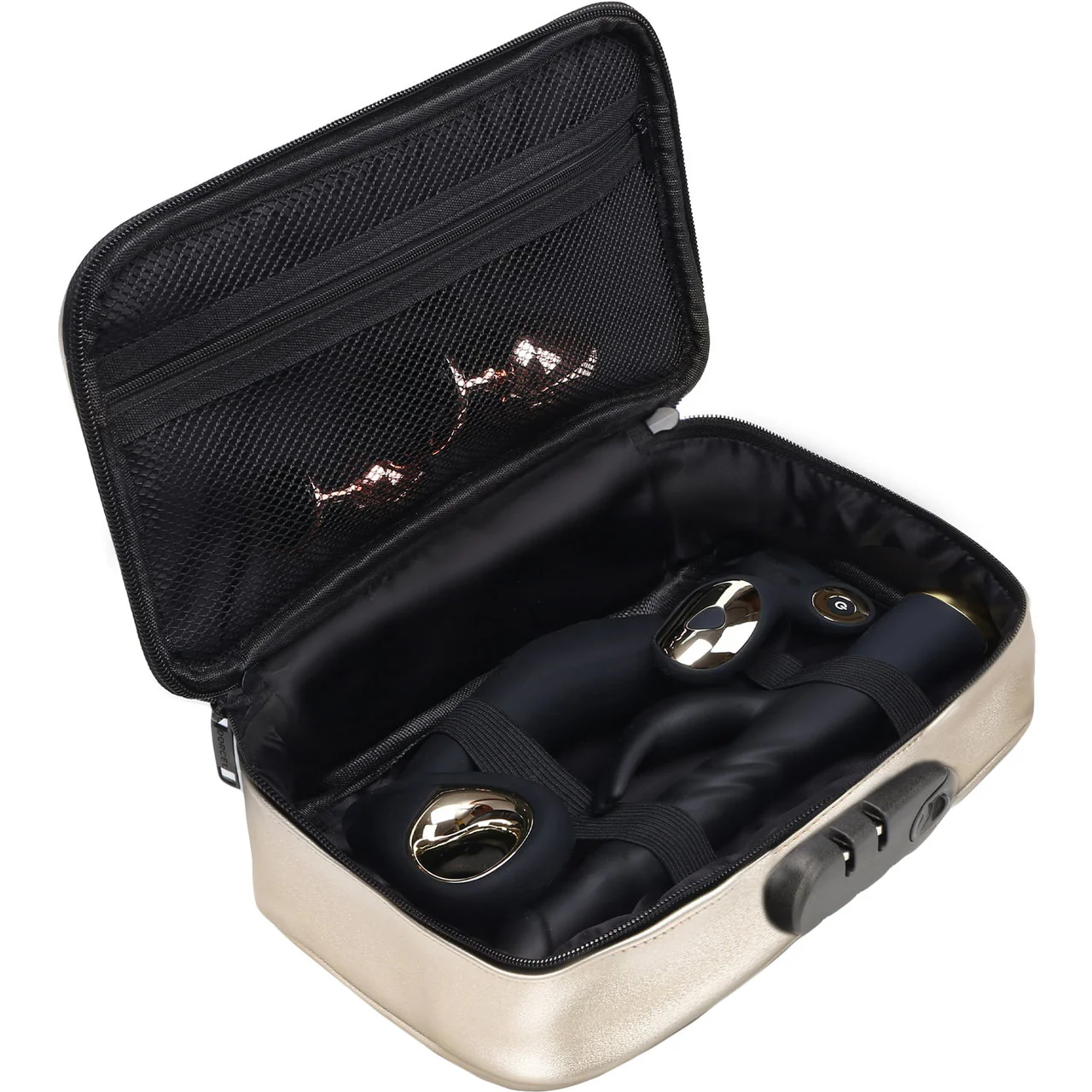 Dorcel Discreet Toy Storage Box With Combination Lock - Luxury Gold - Image 4