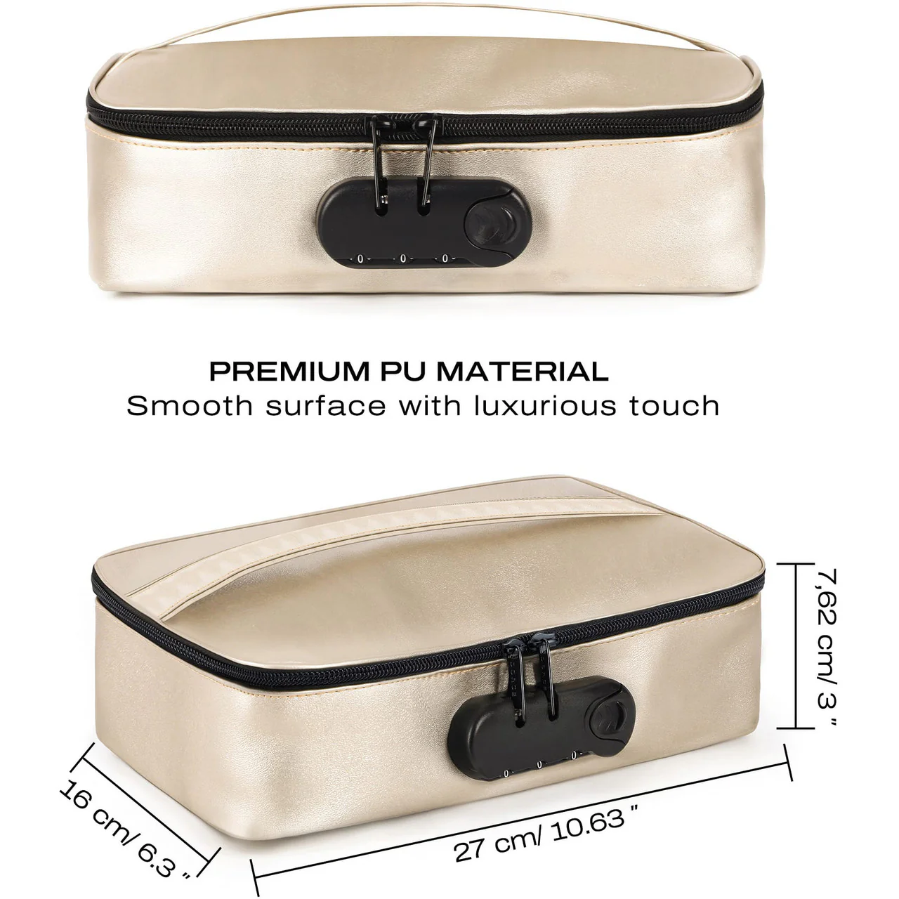 Dorcel Discreet Toy Storage Box With Combination Lock - Luxury Gold - Image 8