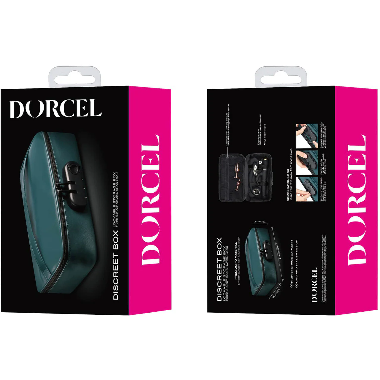 Dorcel Discreet Toy Storage Box With Combination Lock - Luxury Green - Image 9