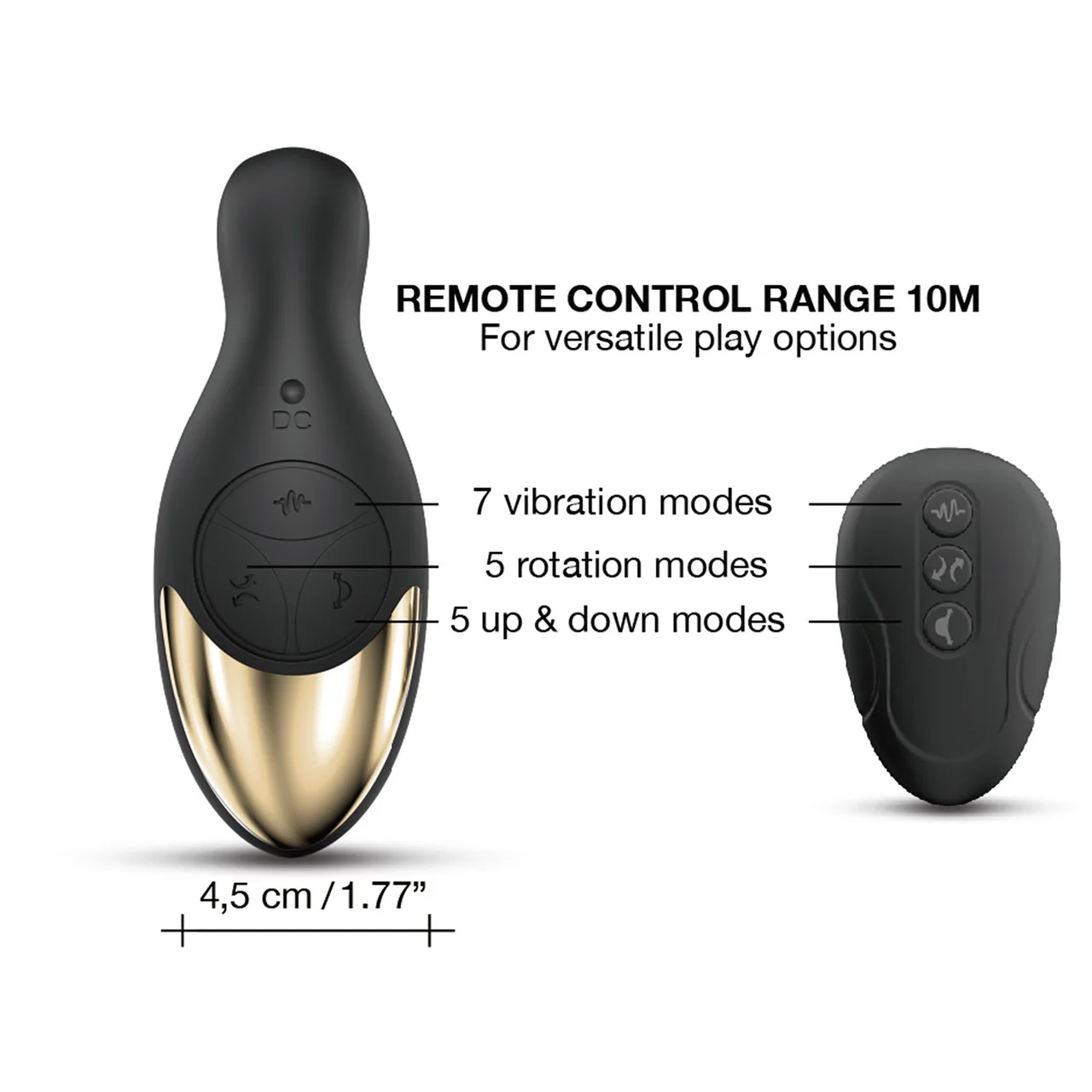 Dorcel Multi P-Joy Silicone Vibrating & Rotating Anal, Prostate & Perineum Massager With Remote - Image 5