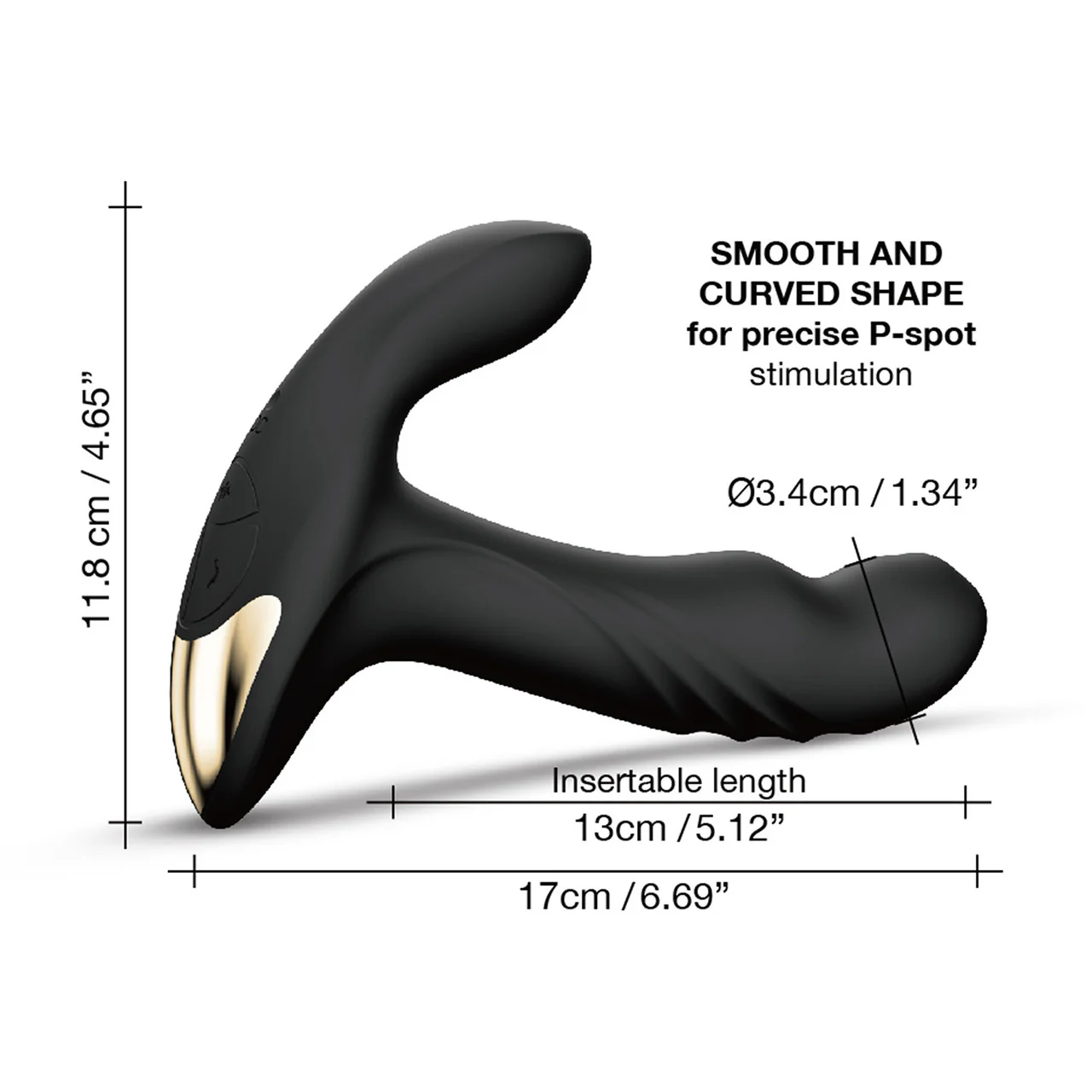 Dorcel Multi P-Joy Silicone Vibrating & Rotating Anal, Prostate & Perineum Massager With Remote - Image 7