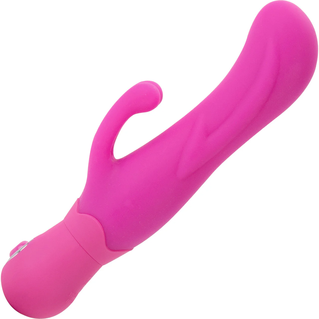 Double Dancer Waterproof Silicone Rabbit Style Vibrator By CalExotics - Pink - Image 5