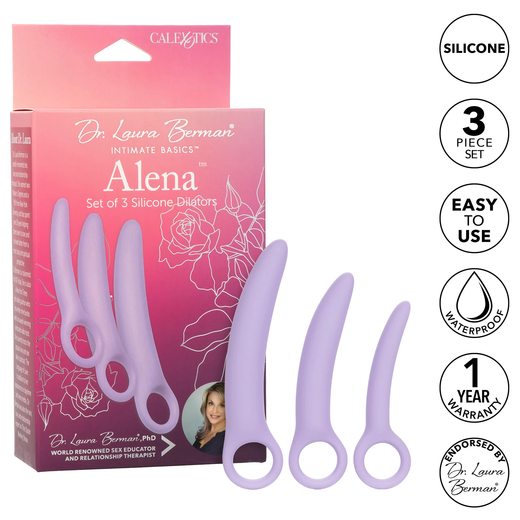 Dr. Laura Berman® Alena Set of 3 Silicone Dilators - Image 8