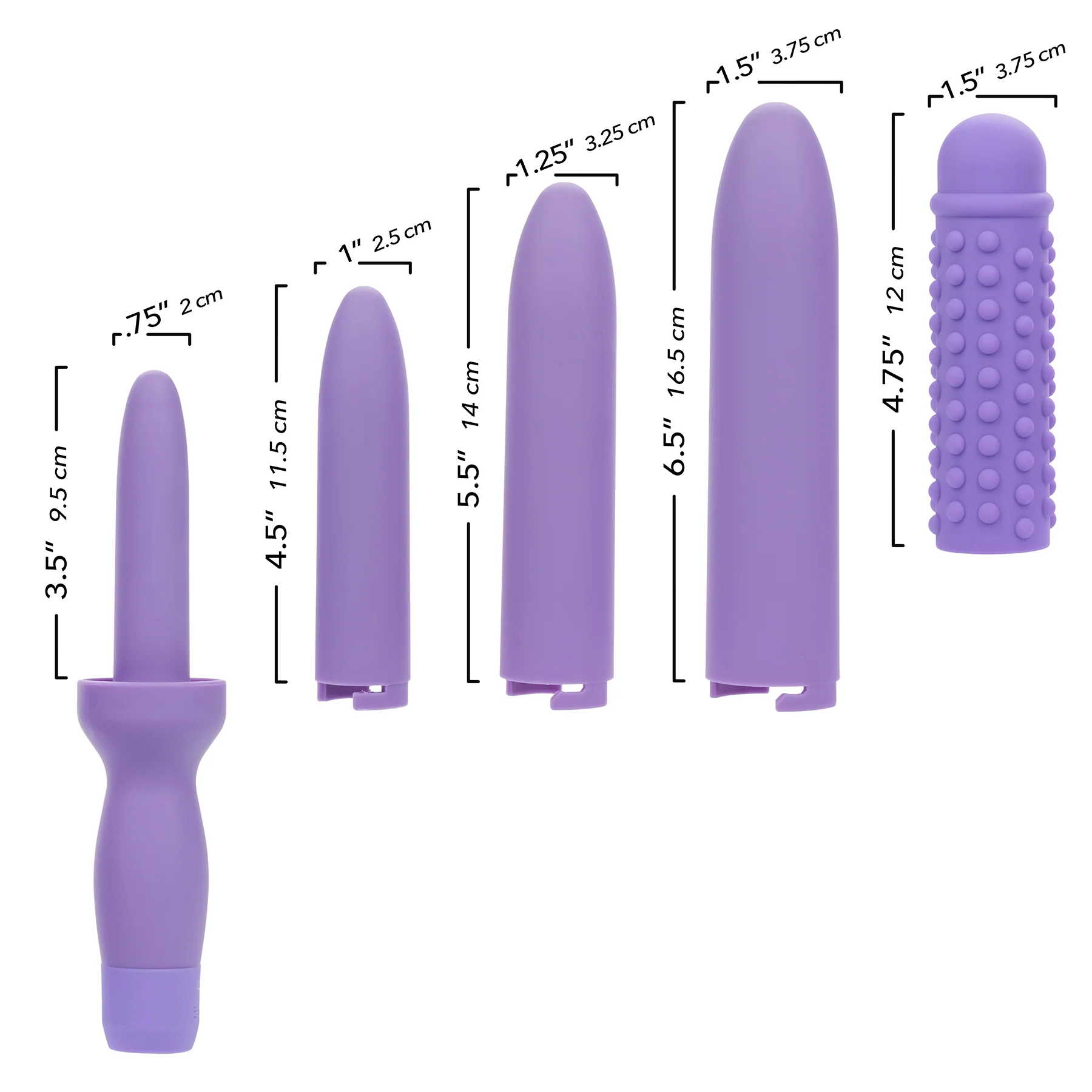 Dr. Laura Berman® Rechargeable Dilators™ Set of 4 Locking Sizes Plus Sleeve - Image 10