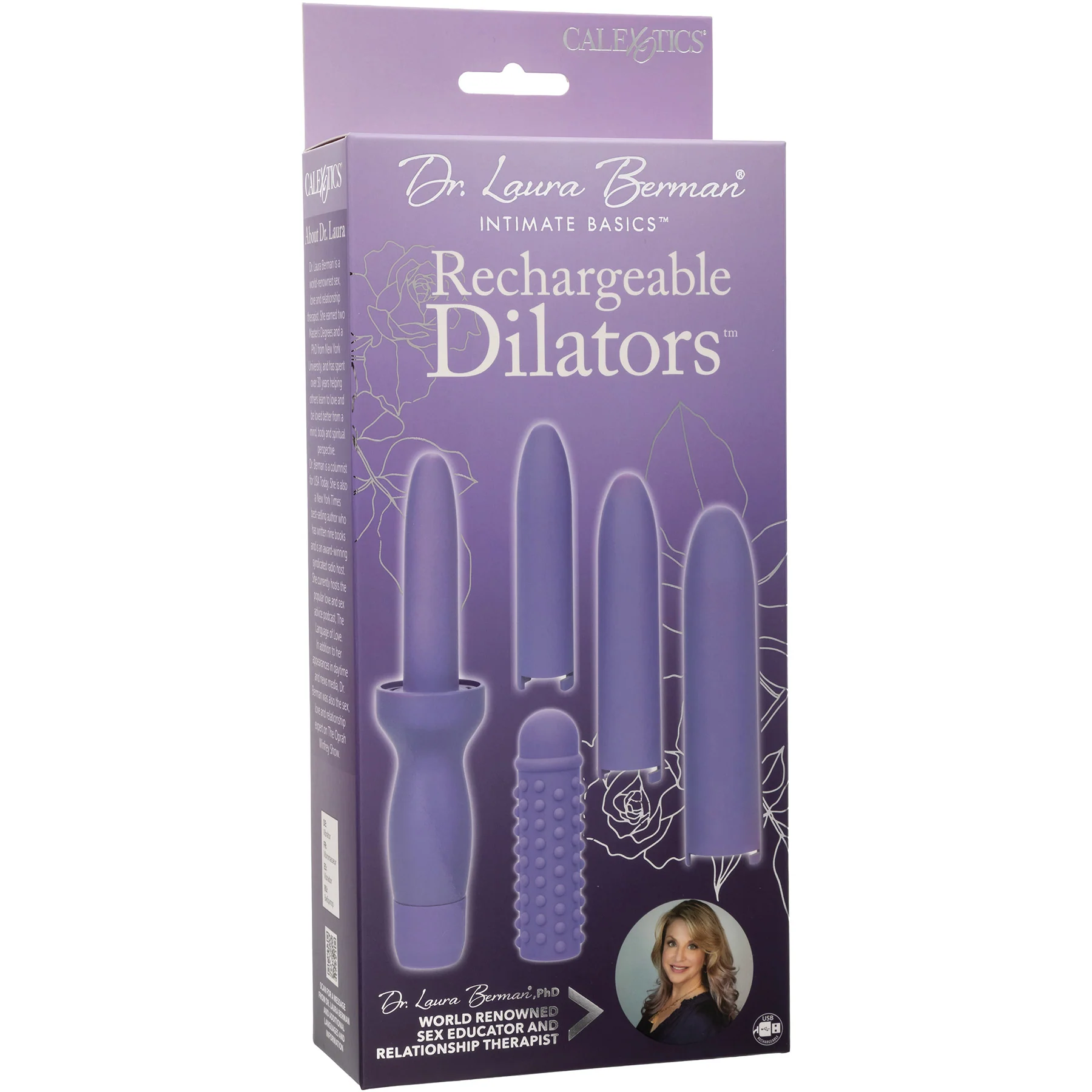 Dr. Laura Berman® Rechargeable Dilators™ Set of 4 Locking Sizes Plus Sleeve - Image 2