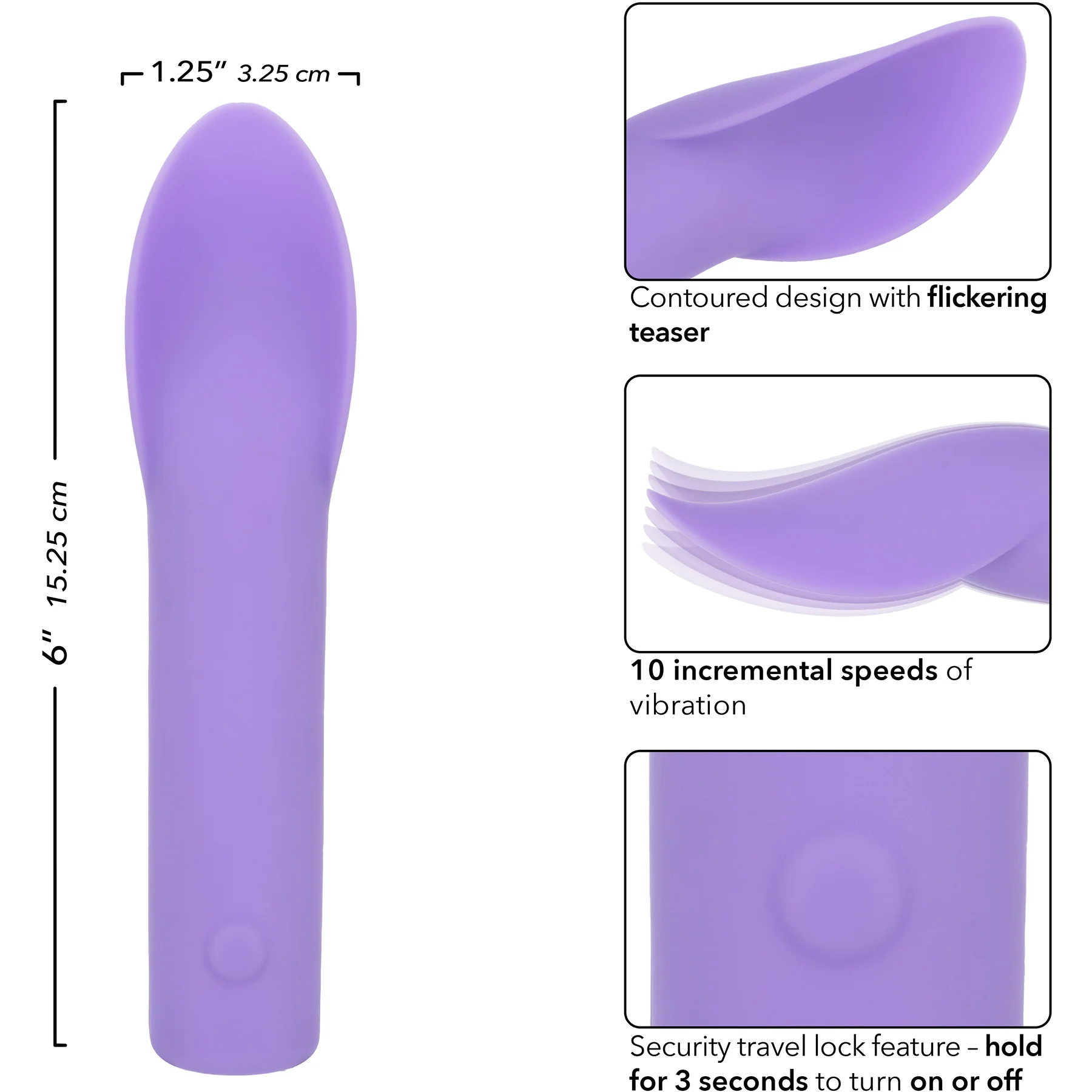Dr. Laura Berman® Rechargeable Silicone Flutter Vibrator - Image 8
