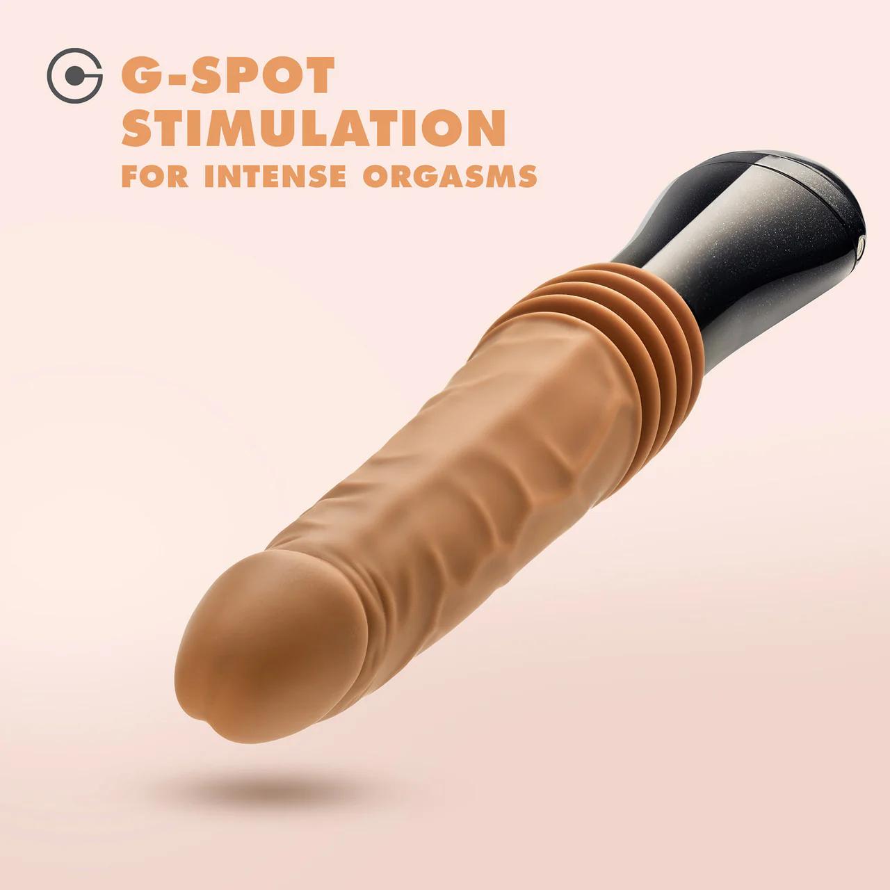 Dr. Skin Dr. Arthur 5" Thrusting, Gyrating & Vibrating Silicone Dildo With Handle By Blush - Caramel - Image 9