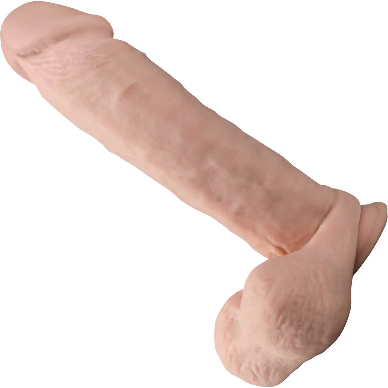 Dr. Skin Dr. Dylan 7" Vibrating Silicone Suction Cup Dildo With Balls & Remote By Blush - Vanilla - Image 2