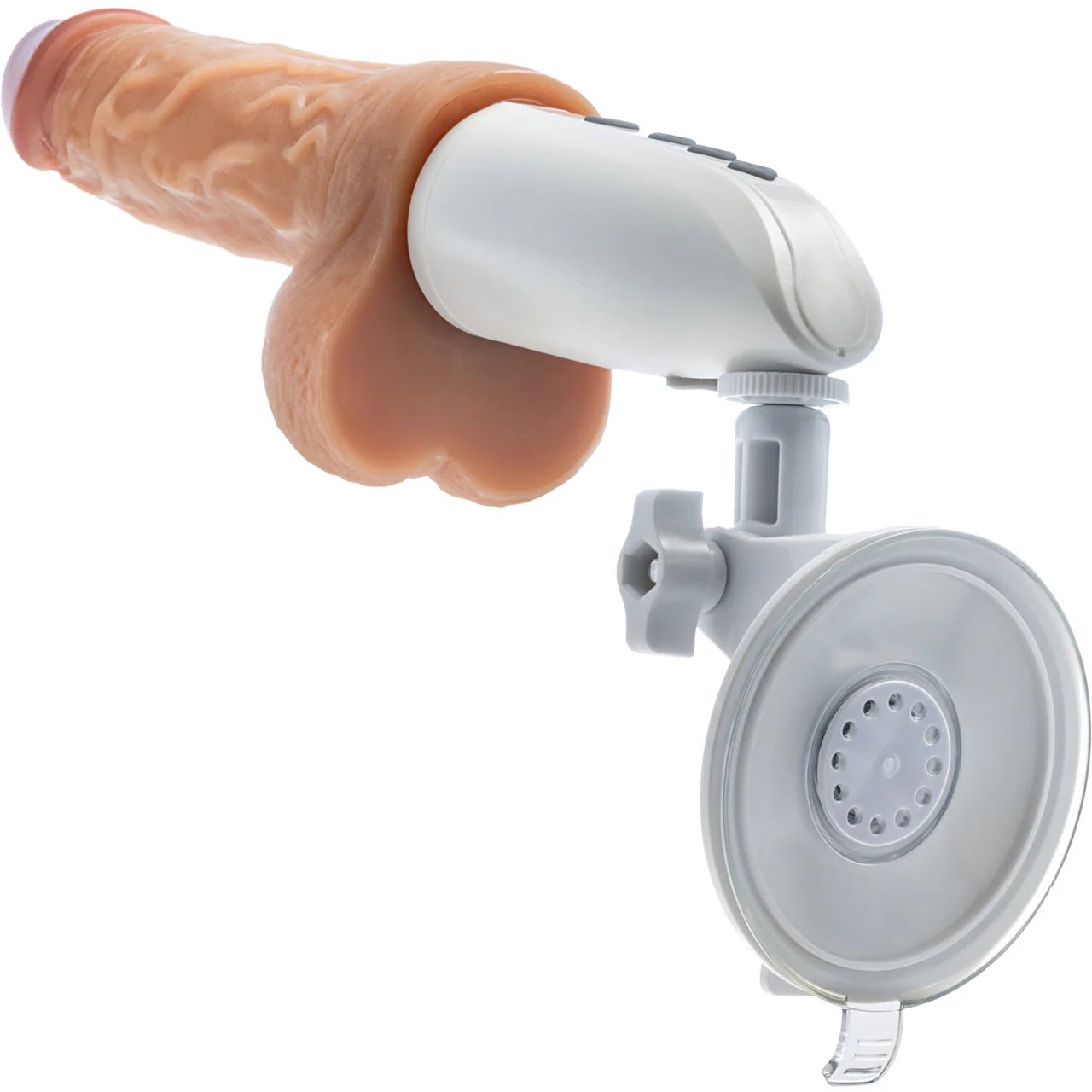 Dr. Skin Dr. Hammer 7" Thrusting, Vibrating, Warming Dildo With Suction Cup, Handle & Remote By Blush - Image 4