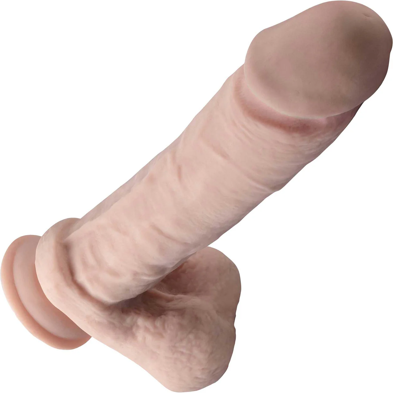 Dr. Skin Dr. Julian 9" Realistic Posable Silicone Suction Cup Dildo With Balls By Blush - Vanilla - Image 3