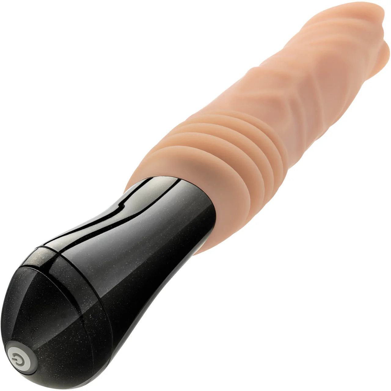 Dr. Skin Dr. Knight 5" Thrusting, Gyrating & Vibrating Silicone Dildo With Handle By Blush - Vanilla - Image 3