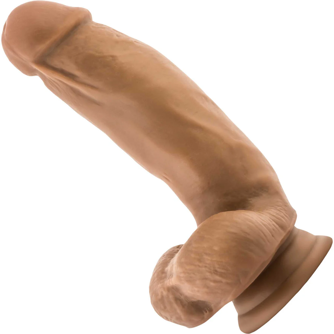 Dr. Skin Dr. Samuel 7" Realistic Posable Silicone Suction Cup Dildo With Balls By Blush - Caramel - Image 2